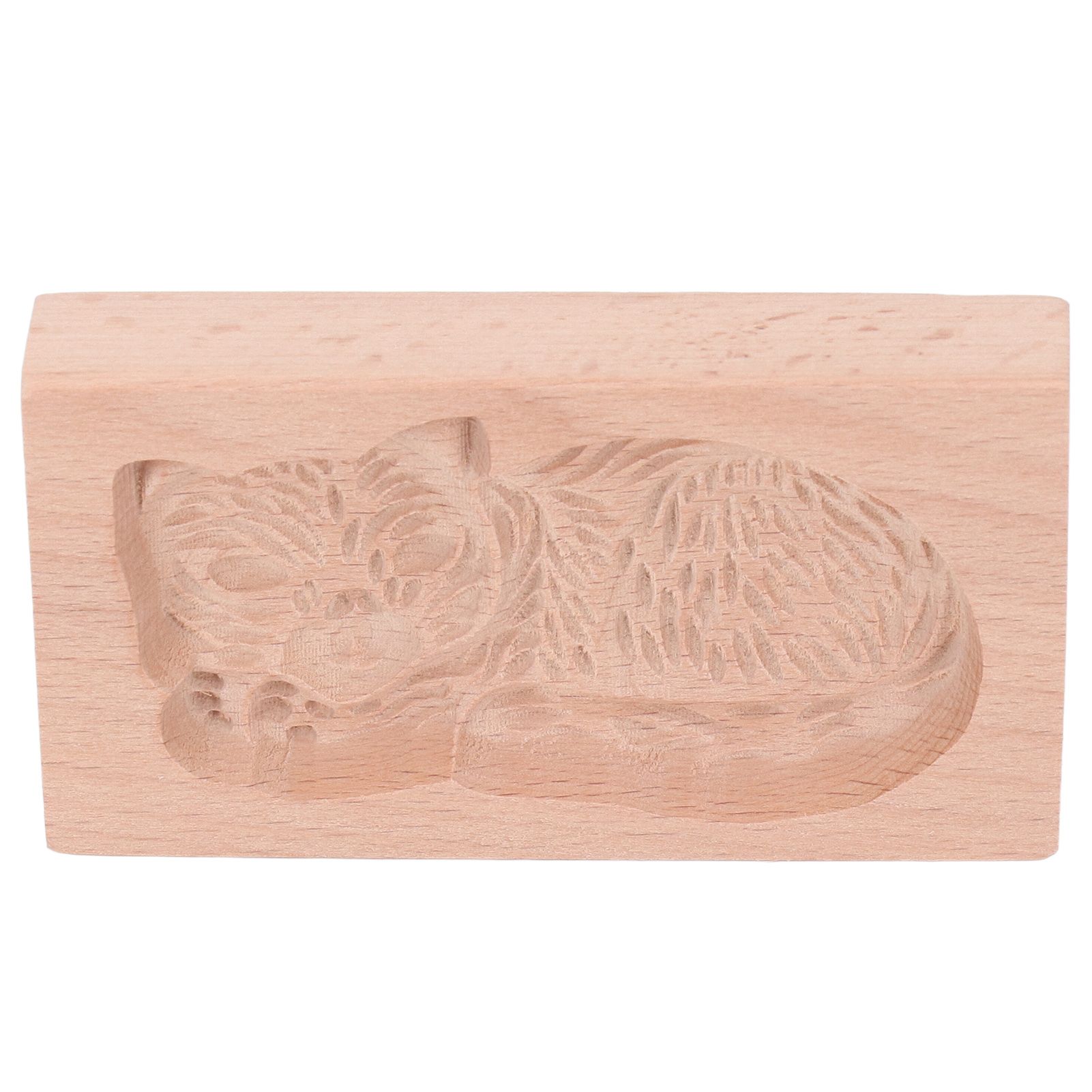 Animal Cookie Mold Lovely Vivid Wooden Biscuit Press Stamp Easy Demoulding Smoothly Cookie Mold Cat - Image 4