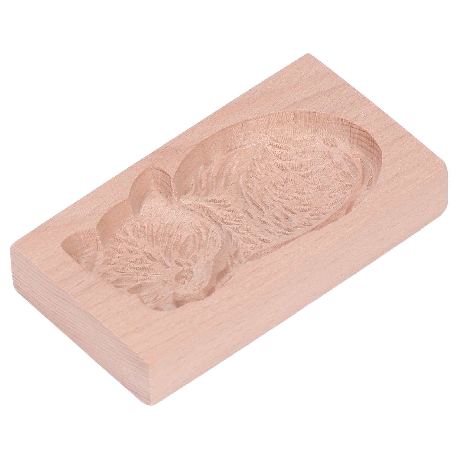 Animal Cookie Mold Lovely Vivid Wooden Biscuit Press Stamp Easy Demoulding Smoothly Cookie Mold Cat - Image 5