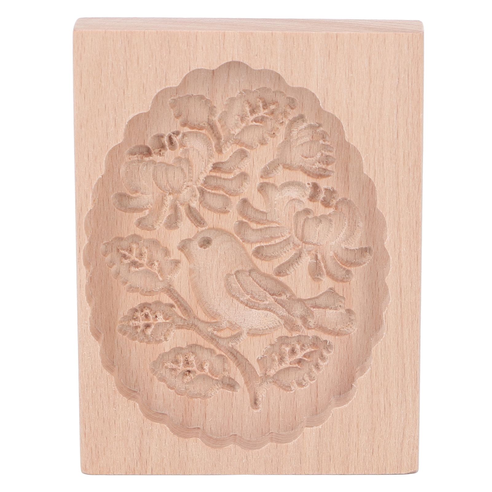 Animal Cookie Mold Lovely Vivid Wooden Biscuit Press Stamp Easy Demoulding Smoothly Cookie Mold Titmouse - Image 1