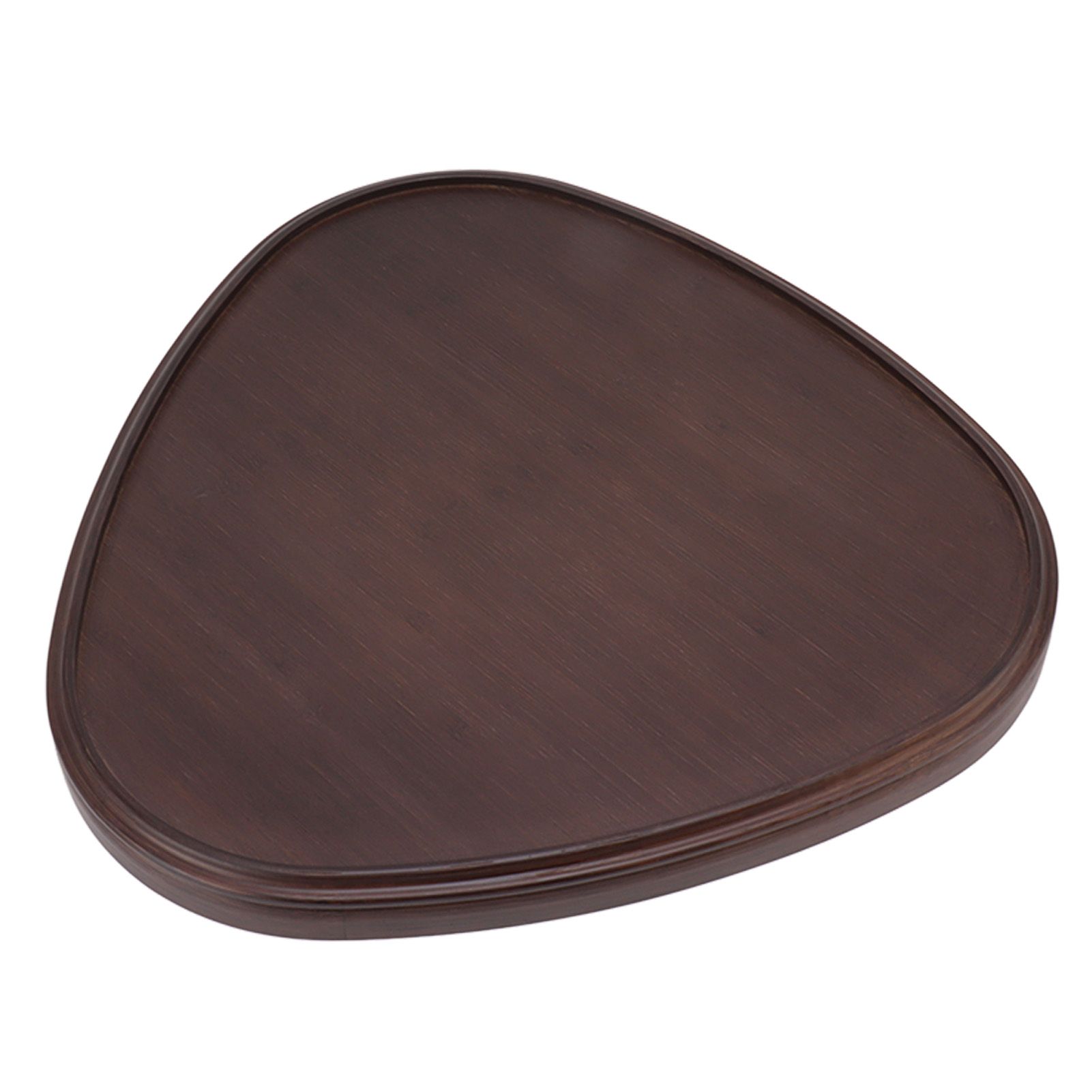 Wood Serving Tray Sturdy Bamboo Simple Elegant Triangular Multifunction Wooden Tea Tray for Cafe Office Dining Table Large - Image 2