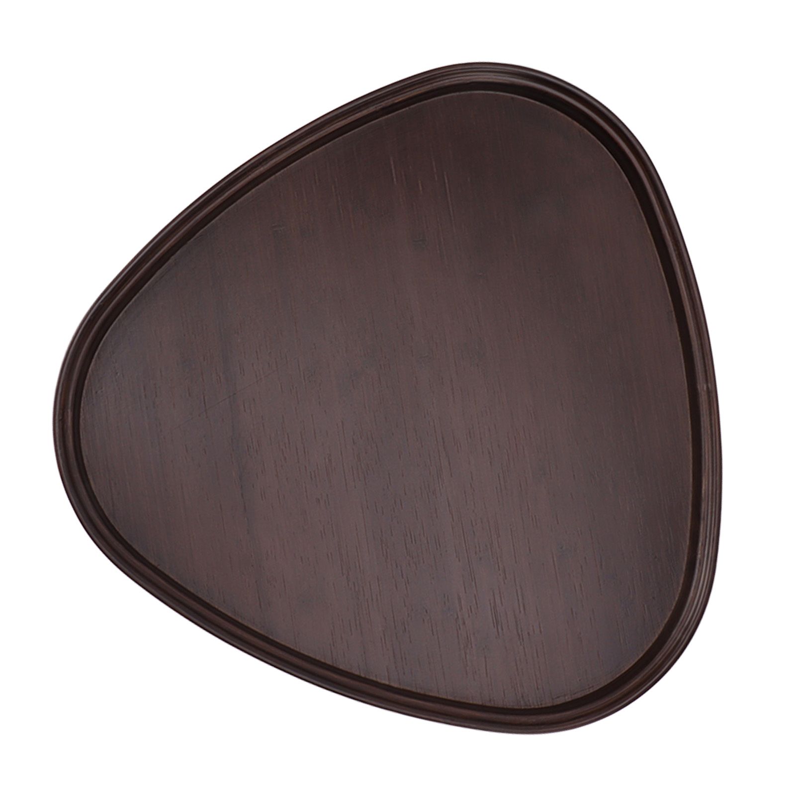 Wood Serving Tray Sturdy Bamboo Simple Elegant Triangular Multifunction Wooden Tea Tray for Cafe Office Dining Table Large - Image 3