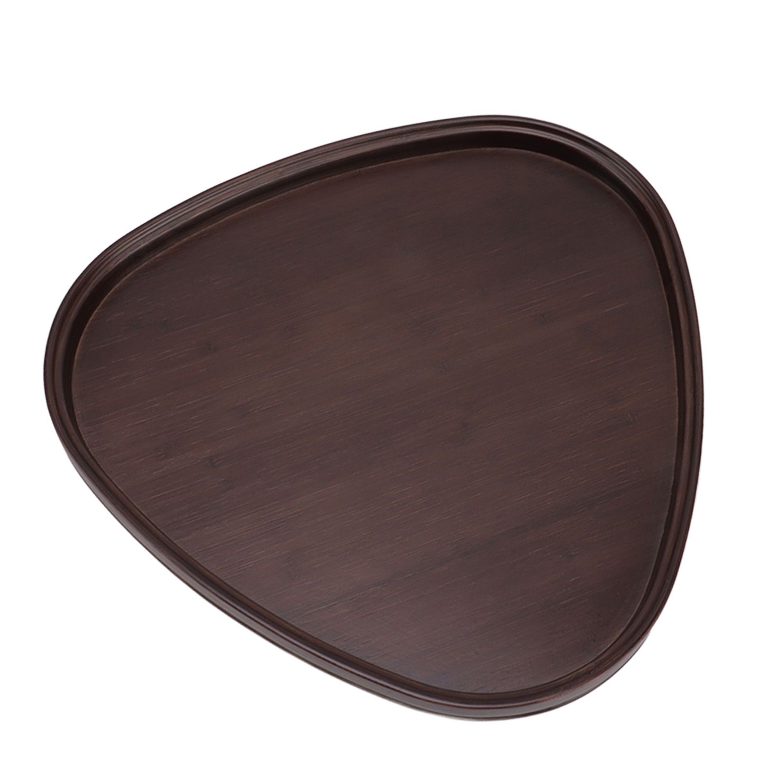 Wood Serving Tray Sturdy Bamboo Simple Elegant Triangular Multifunction Wooden Tea Tray for Cafe Office Dining Table Large - Image 4