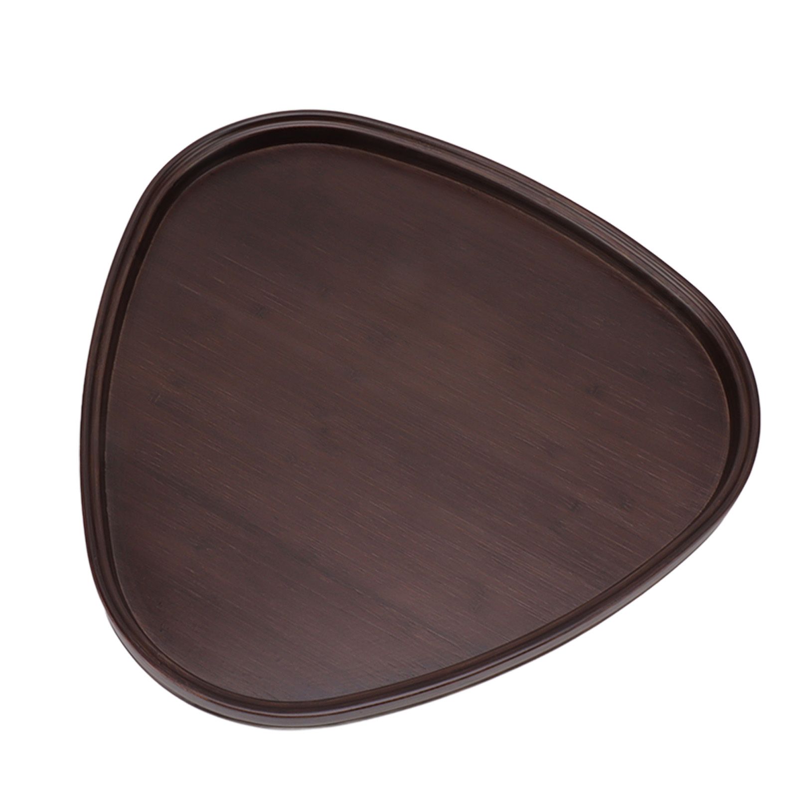 Wood Serving Tray Sturdy Bamboo Simple Elegant Triangular Multifunction Wooden Tea Tray for Cafe Office Dining Table Large - Image 5