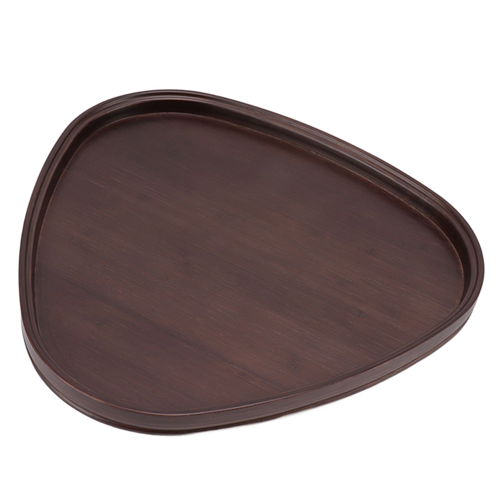 Wood Serving Tray Sturdy Bamboo Simple Elegant Triangular Multifunction Wooden Tea Tray for Cafe Office Dining Table Large - Image 6