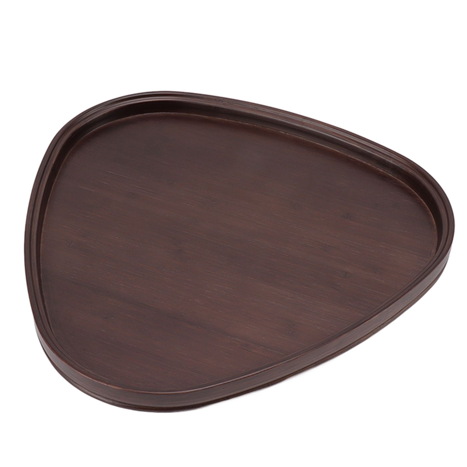 Wood Serving Tray Sturdy Bamboo Simple Elegant Triangular Multifunction Wooden Tea Tray for Cafe Office Dining Table Large - Image 7