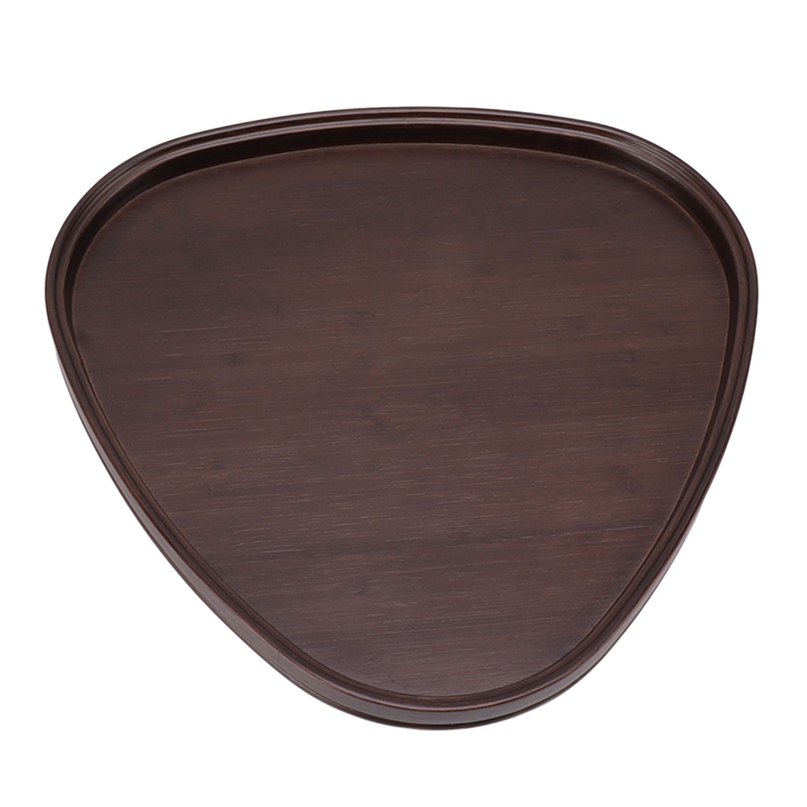 Wood Serving Tray Sturdy Bamboo Simple Elegant Triangular Multifunction Wooden Tea Tray for Cafe Office Dining Table Large - Image 8