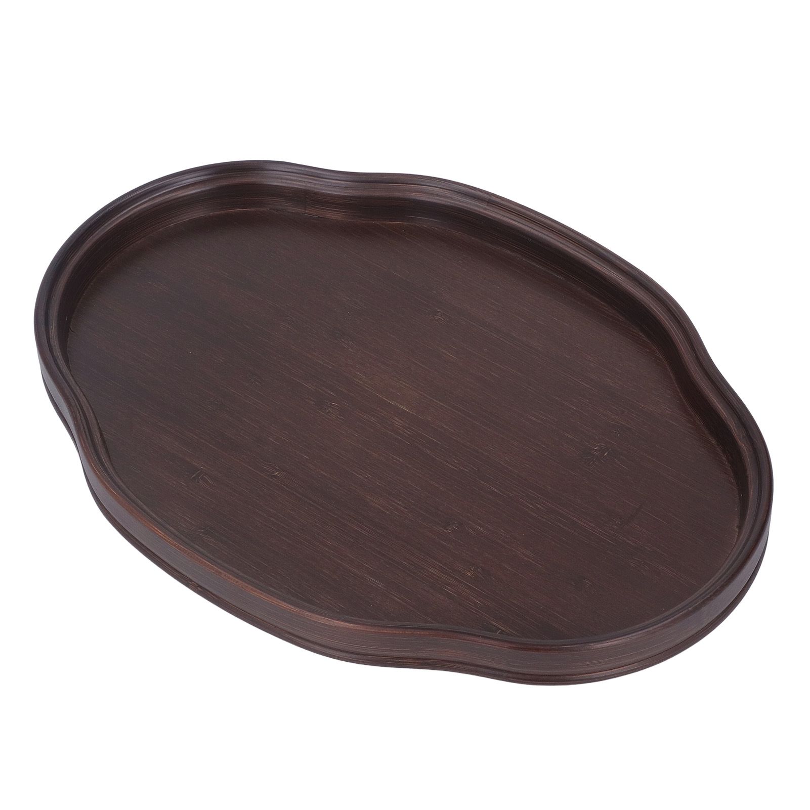 Tea Tray Walnut Color Bamboo Serving Tray Refreshments Plate for Coffee Table Kitchen Living Room - Image 2