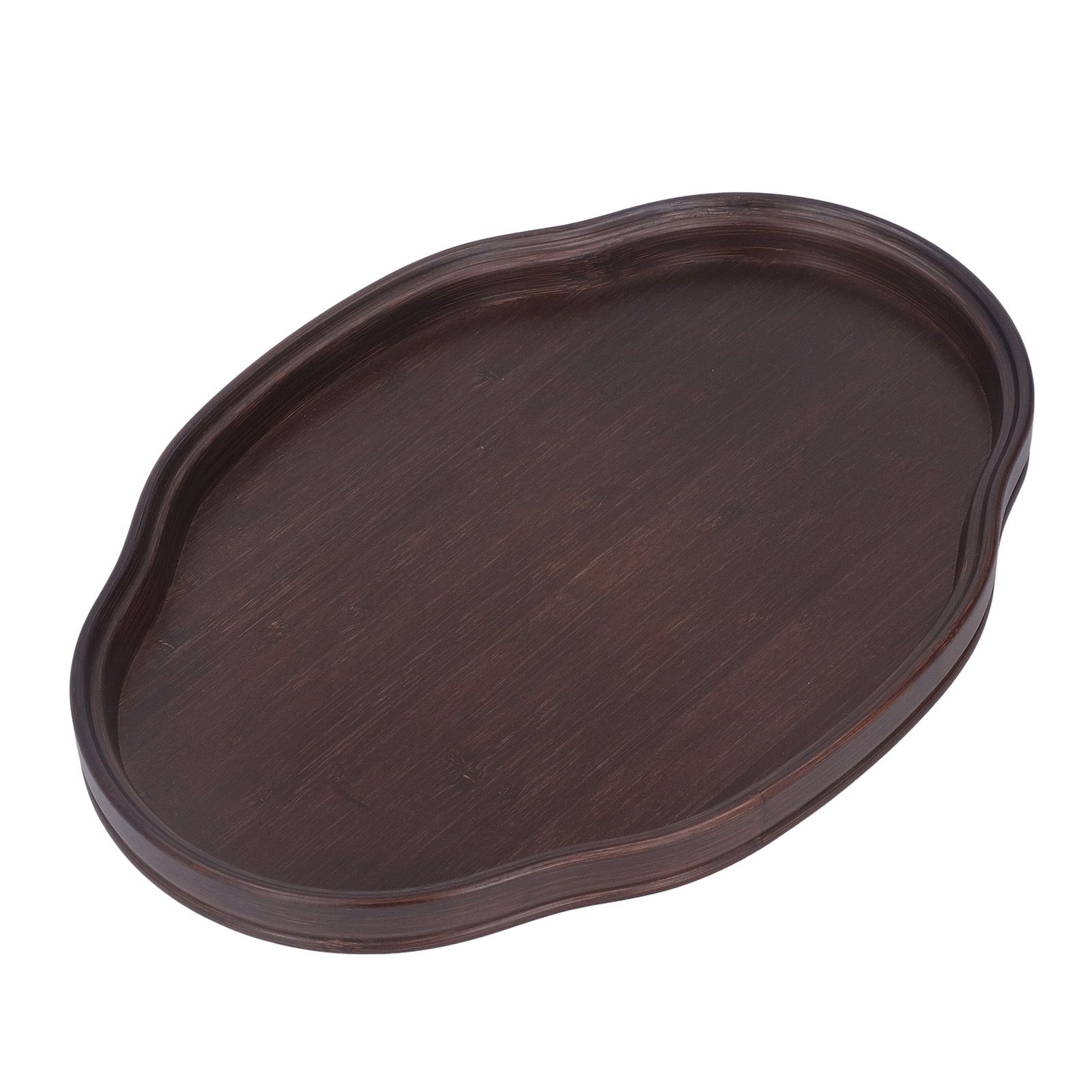 Tea Tray Walnut Color Bamboo Serving Tray Refreshments Plate for Coffee Table Kitchen Living Room - Image 4