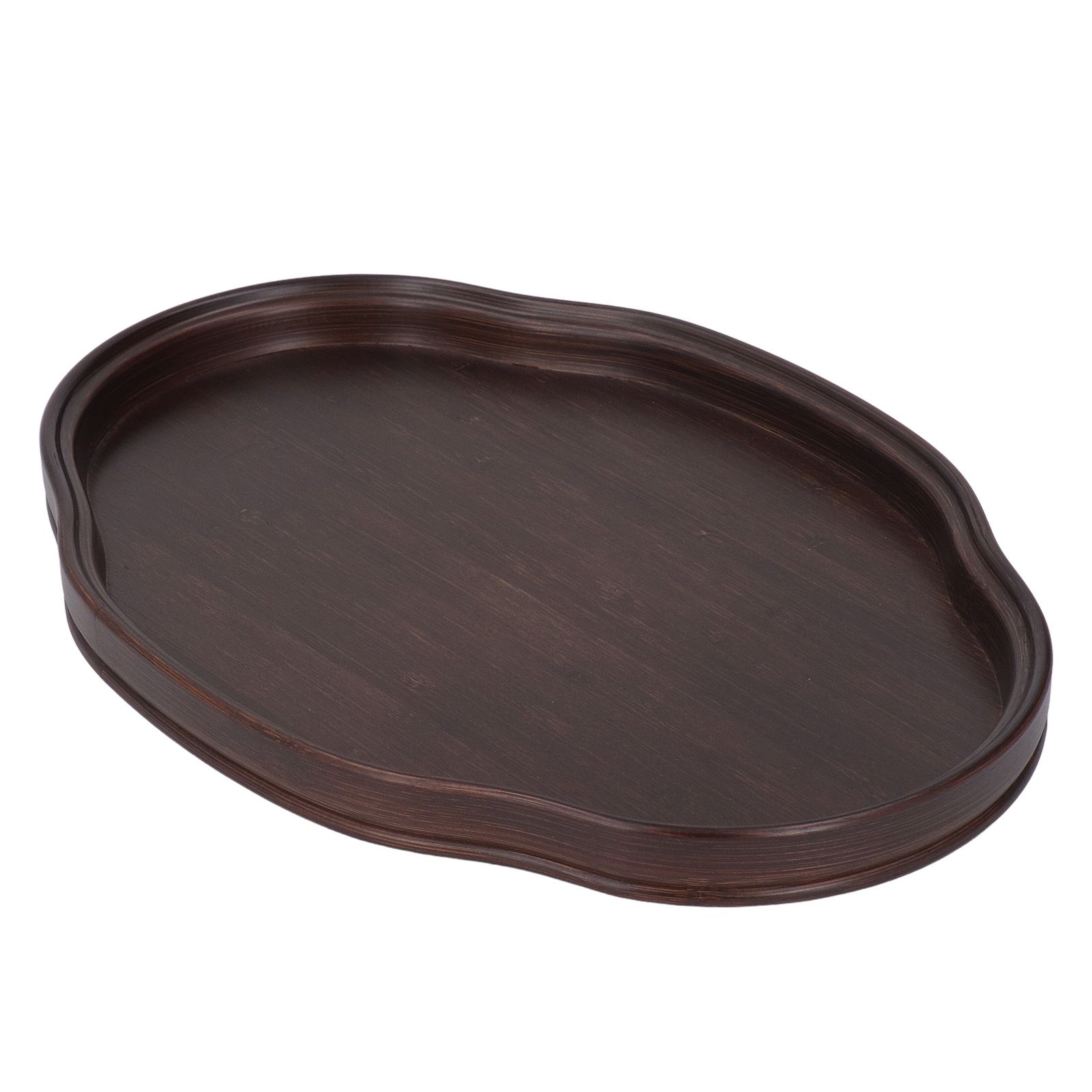 Tea Tray Walnut Color Bamboo Serving Tray Refreshments Plate for Coffee Table Kitchen Living Room - Image 6