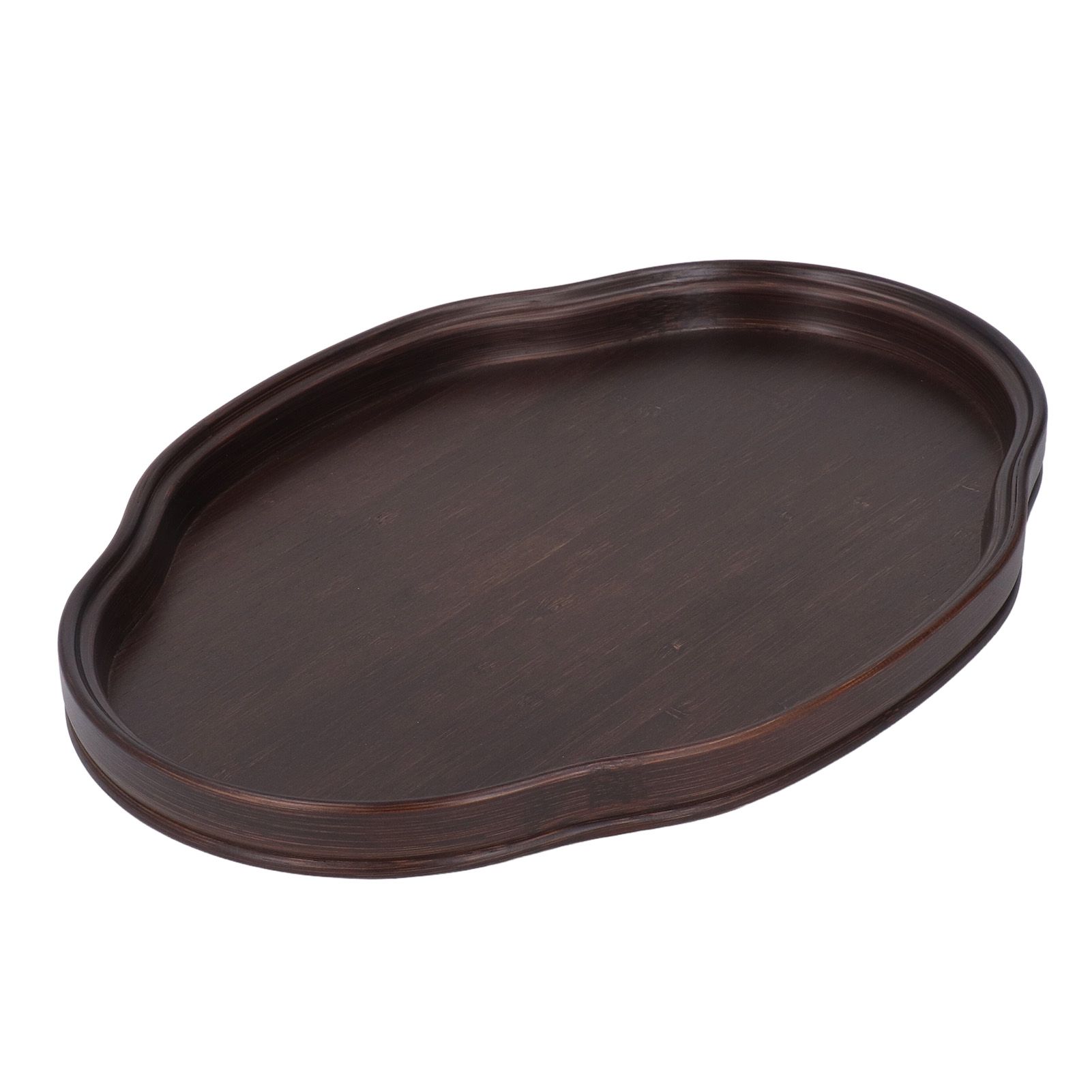 Tea Tray Walnut Color Bamboo Serving Tray Refreshments Plate for Coffee Table Kitchen Living Room - Image 7