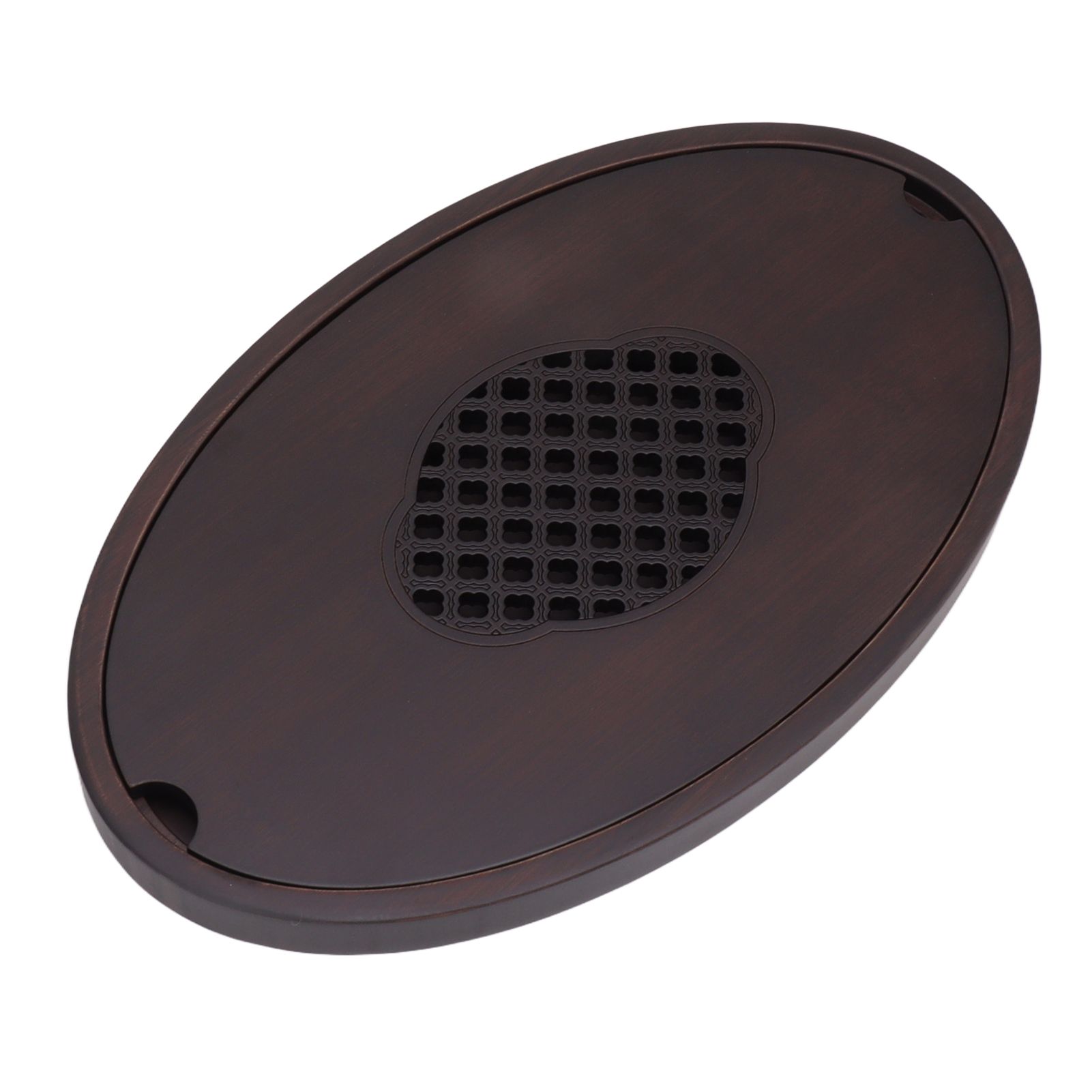 Bamboo Tea Table Tray Walnut Color Simple Elegant Chinese Style Water Storage Tea Tray with Handle S - Image 5