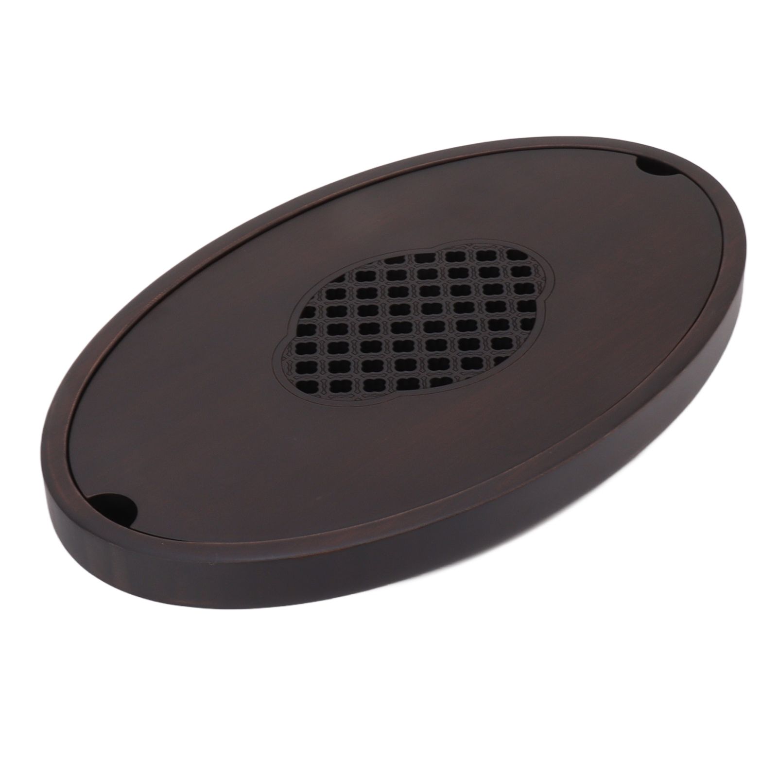 Bamboo Tea Table Tray Walnut Color Simple Elegant Chinese Style Water Storage Tea Tray with Handle S - Image 7