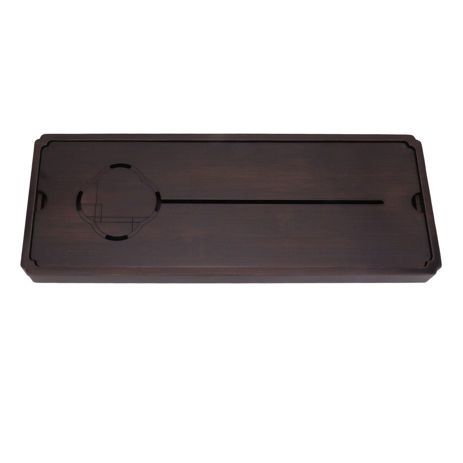 Chinese Water Storage Drainage Tea Tray Bamboo Simple Decorative Robust Household Tea Serving Tray Large Size - Image 1