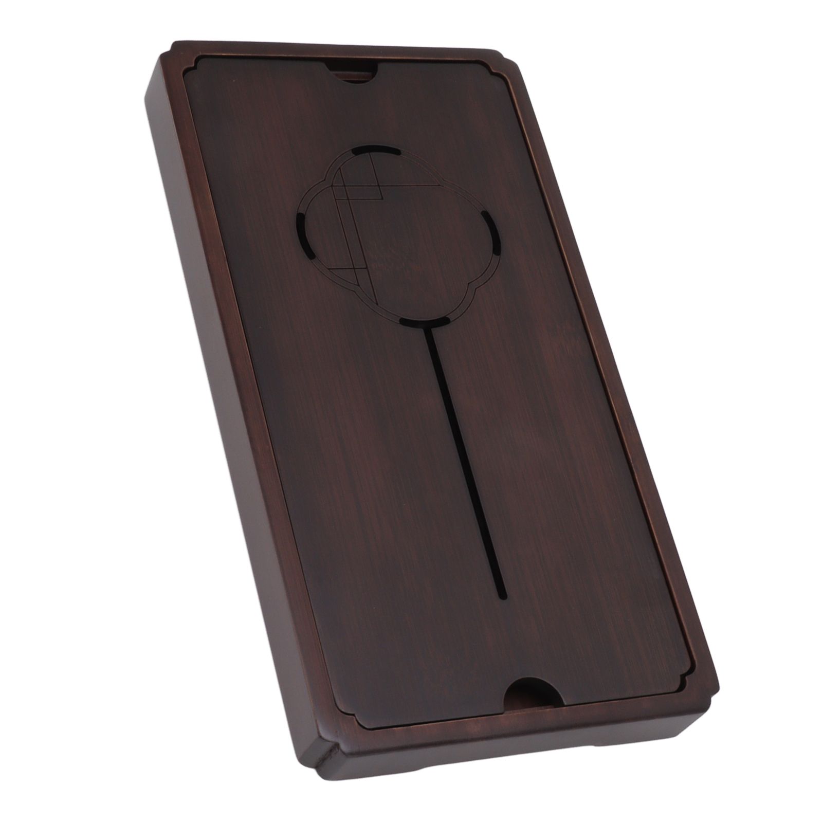 Chinese Water Storage Drainage Tea Tray Bamboo Simple Decorative Robust Household Tea Serving Tray Small Size - Image 2