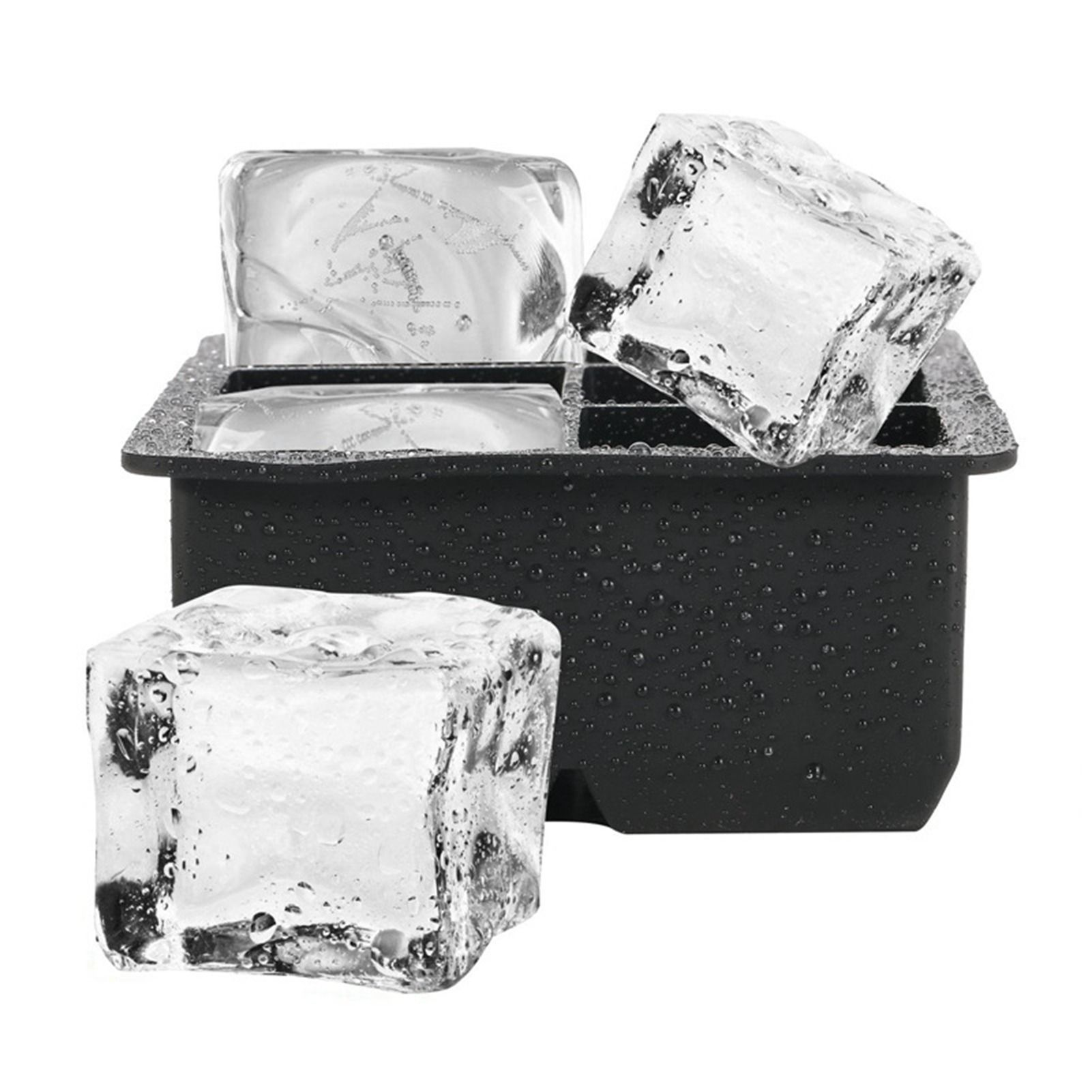 Ice Cube Tray 6 Grids Easy Release Silicone Square and Round with Lid Ice Cube Maker Mold for Freezer - Image 2