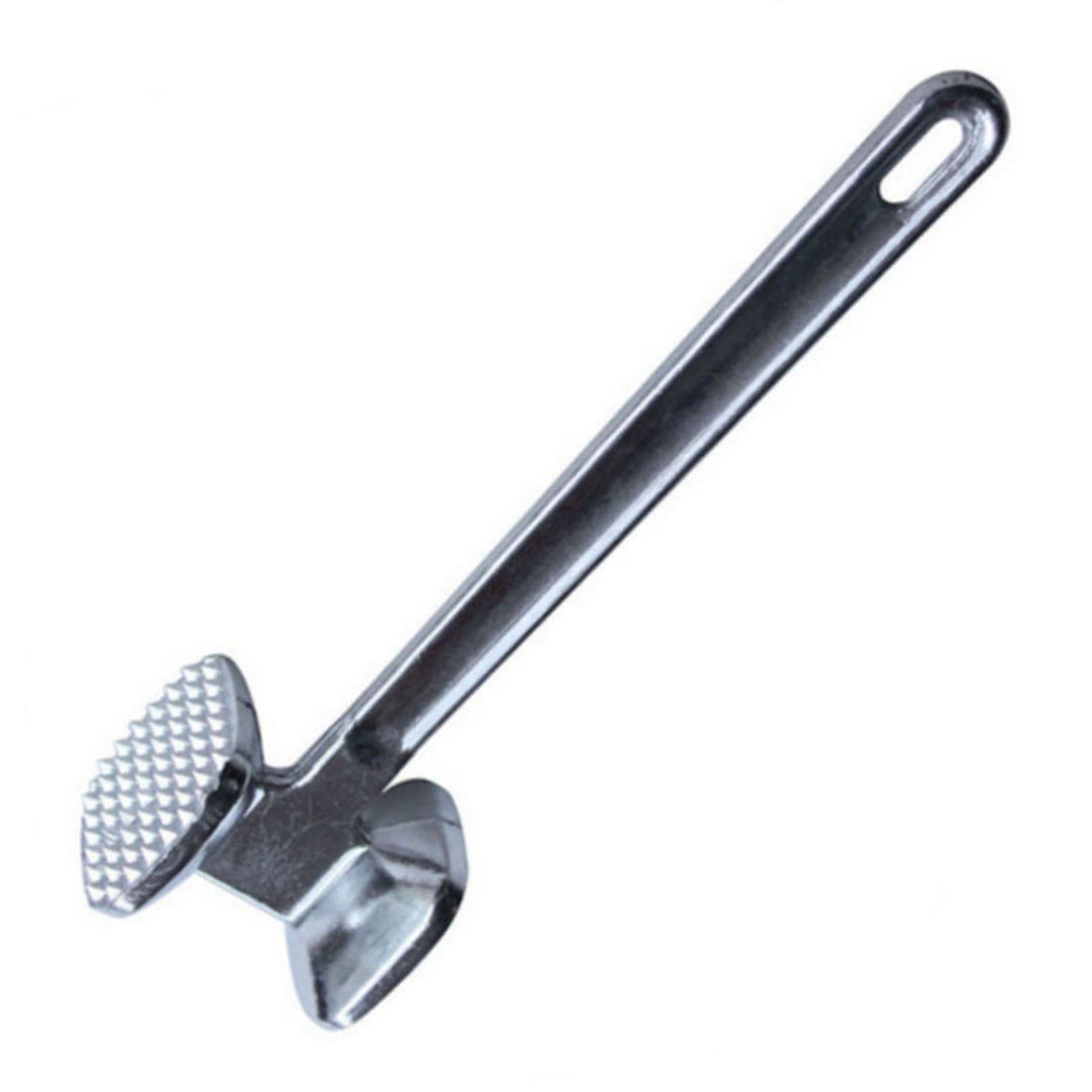 Meat Tenderizer Aluminium Alloy Round Silver Ergonomic Meat Mallet for Kitchen Steak - Image 3
