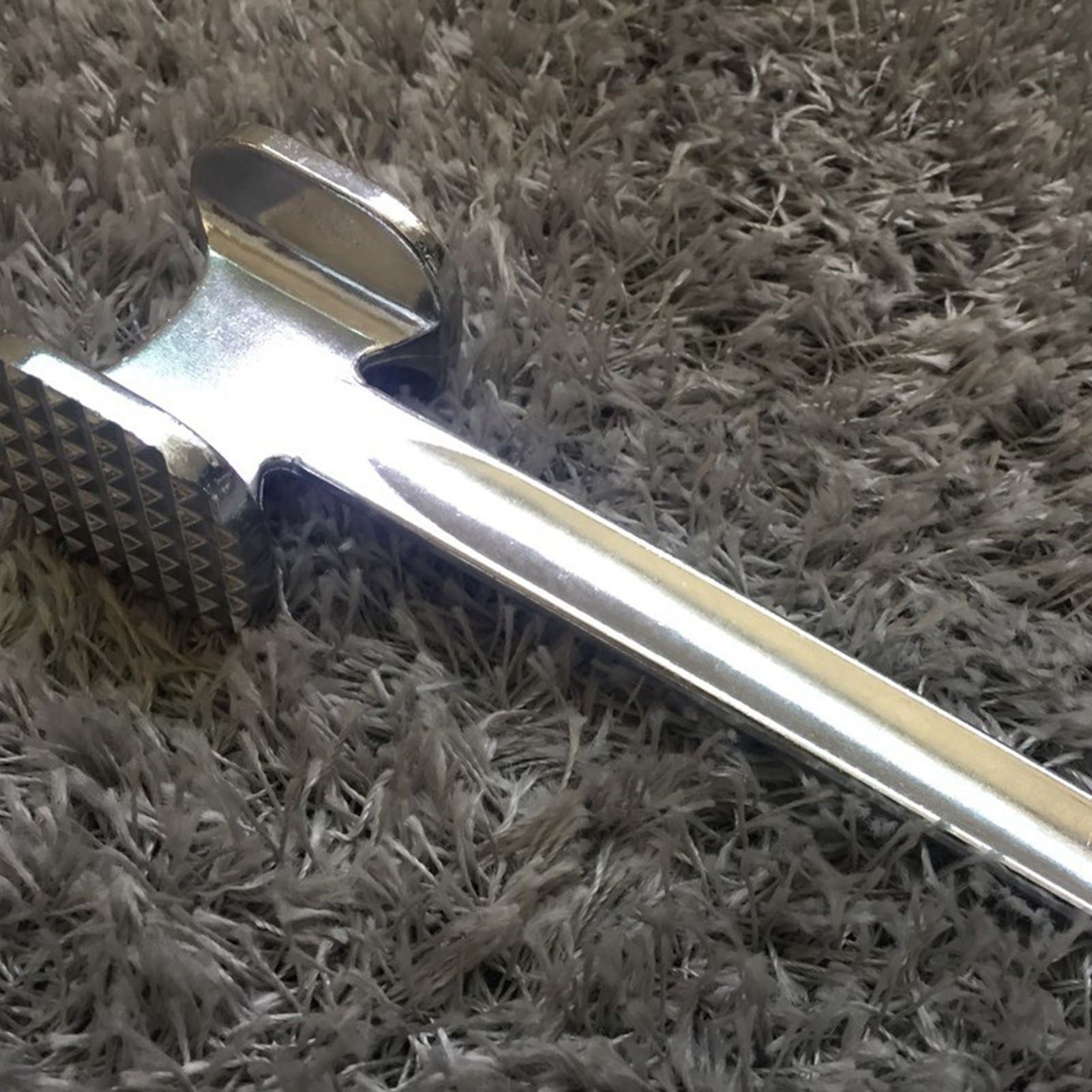 Meat Tenderizer Aluminium Alloy Round Silver Ergonomic Meat Mallet for Kitchen Steak - Image 7