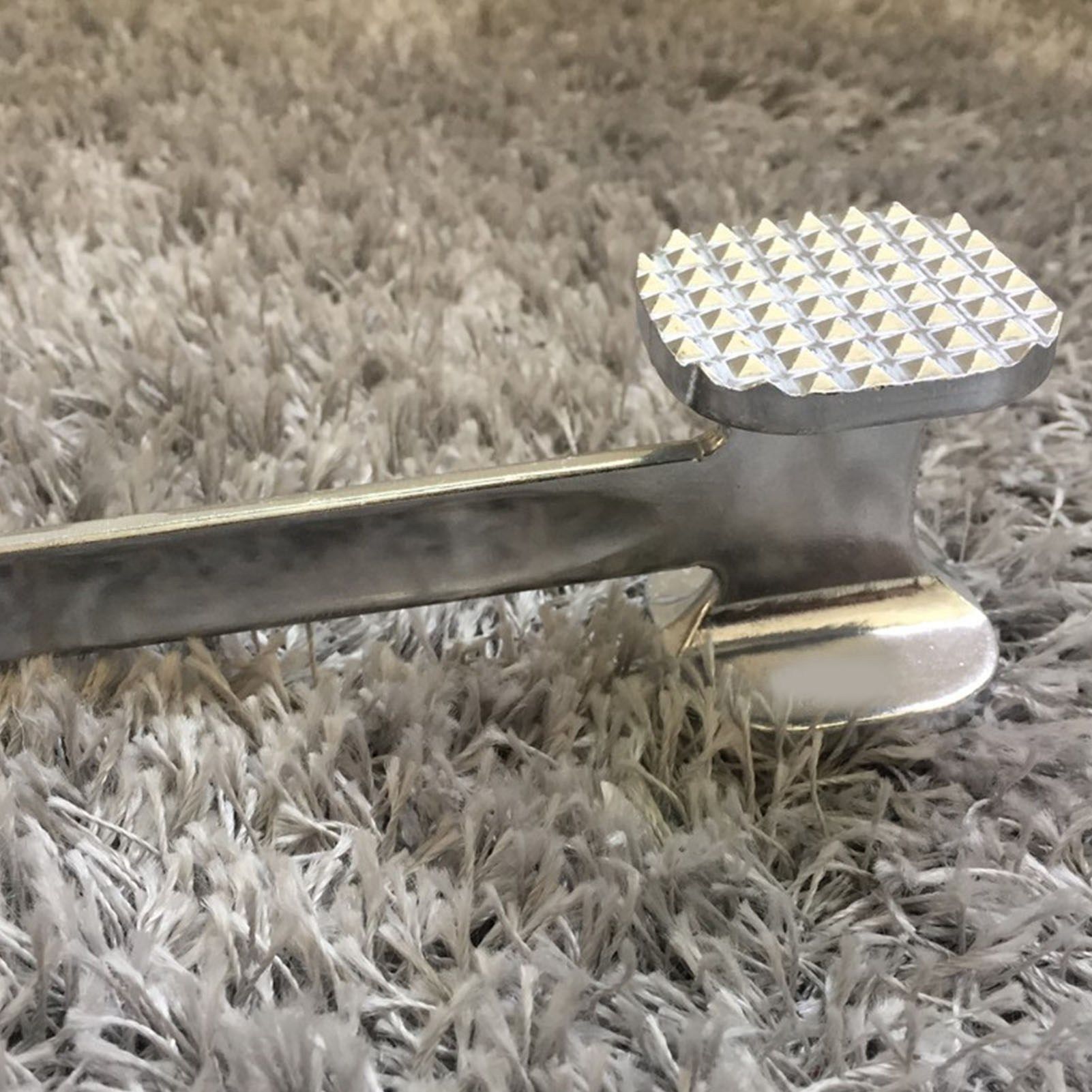 Meat Tenderizer Aluminium Alloy Round Silver Ergonomic Meat Mallet for Kitchen Steak - Image 8