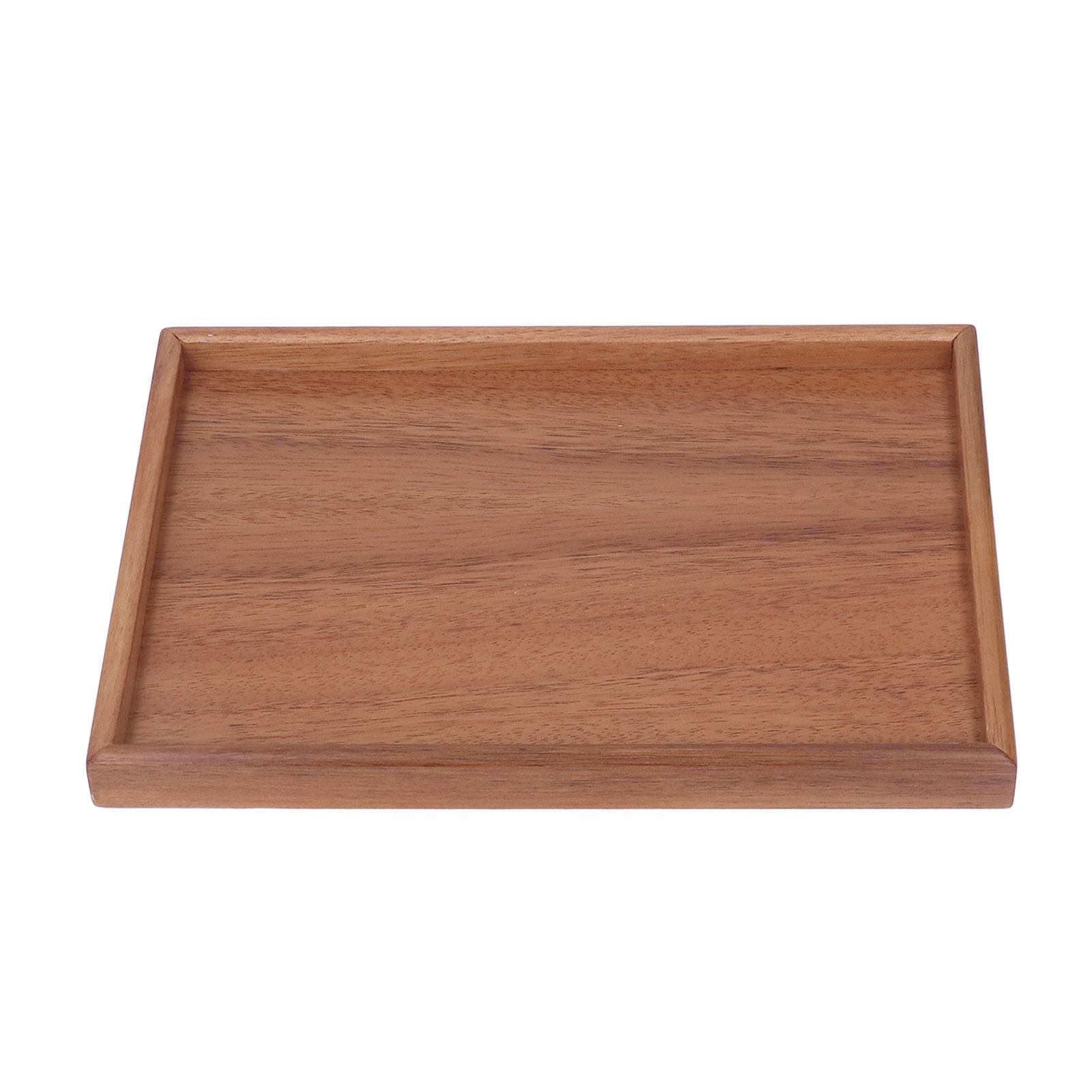 Bamboo Tea Serving Tray Multifunction Decorative Rectangle Bamboo Vanity Tray for Hotel Home Bathroom M - Image 1