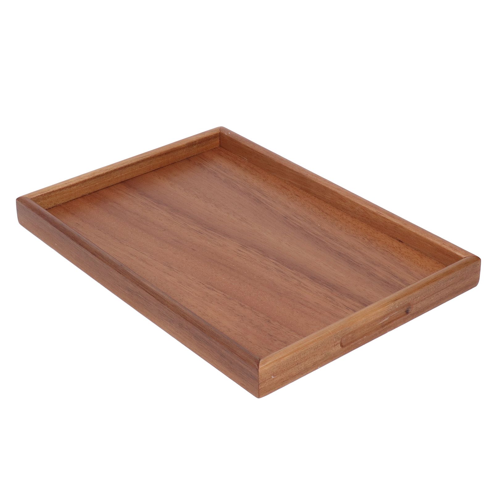 Bamboo Tea Serving Tray Multifunction Decorative Rectangle Bamboo Vanity Tray for Hotel Home Bathroom M - Image 2