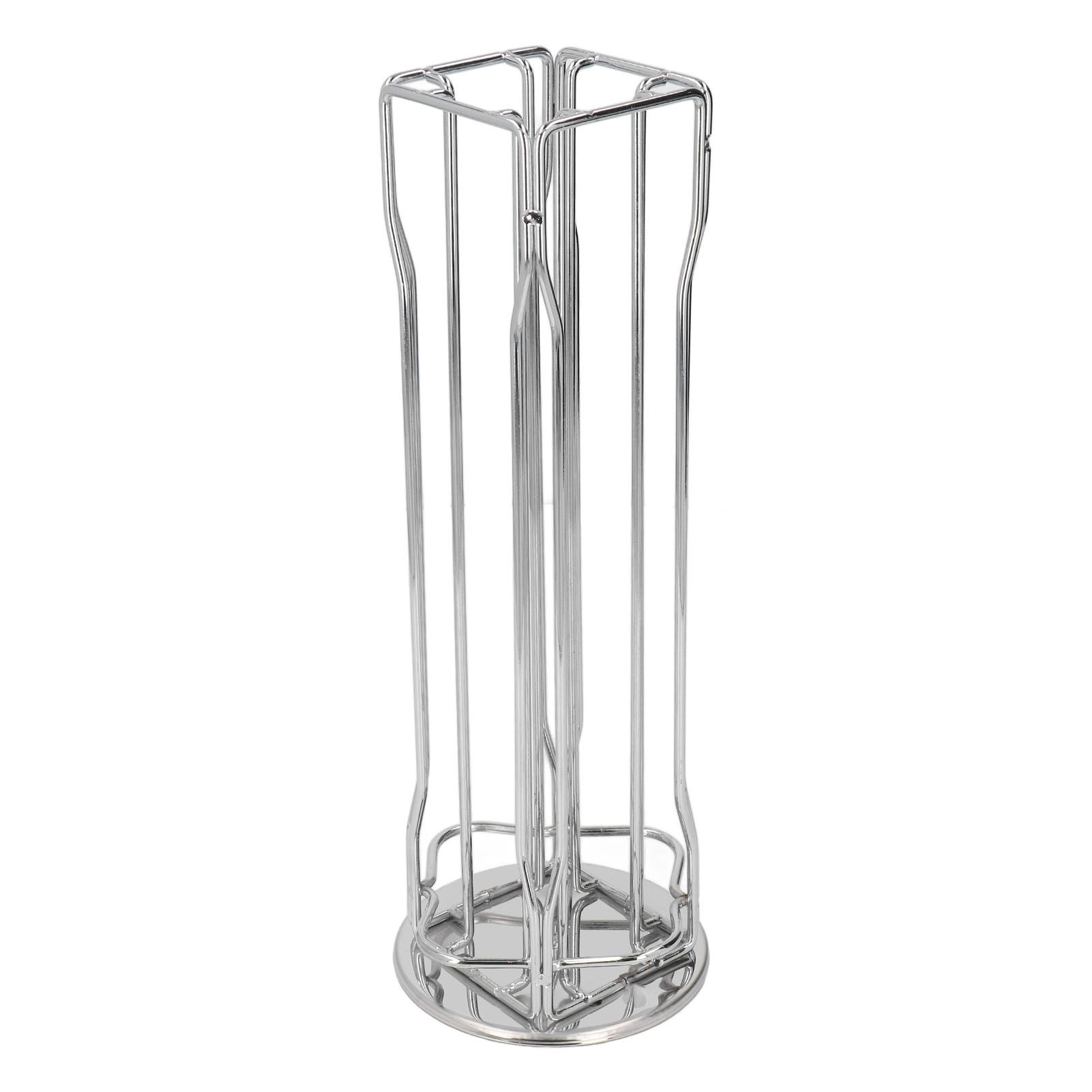 Coffee Capsule Stand 360° Rotation Anti Slip Thick Base Wrought Iron Capsule Pod Holder for Vertuoline 20pods Silver - Image 2