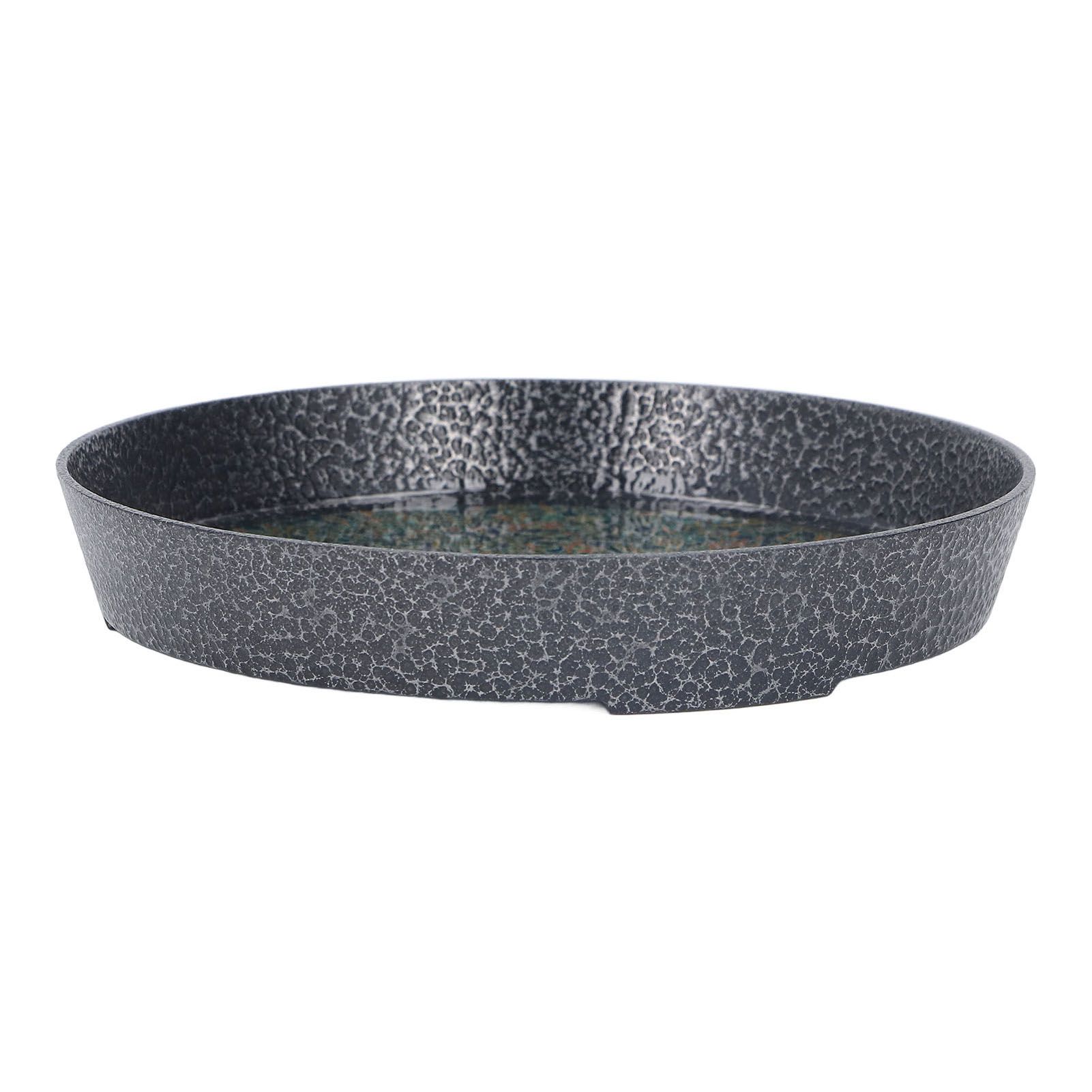 Small Tea Tray Complex Pattern Round Alloy Decorative Tea Serving Tray for Home Patio Porch Deck Green - Image 7