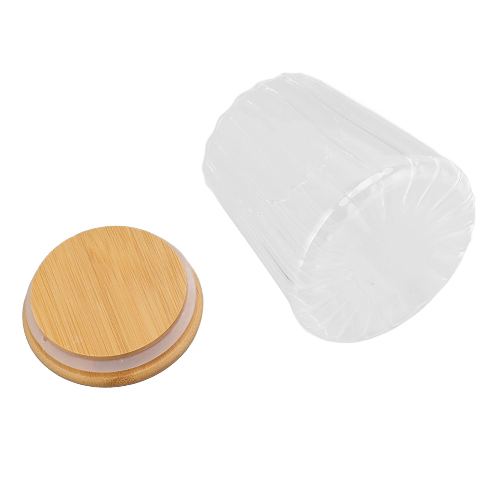 580ml Glass Tea Canister Transparent Food Storage Containers Jars with Airtight Bamboo Lid for Kitchen Counter - Image 8