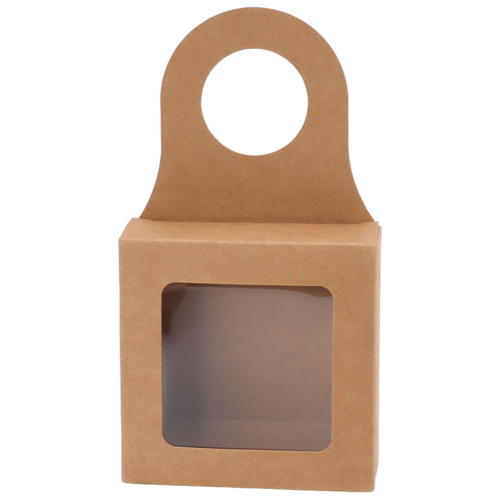 25 Count Kraft Paper Wine Bottle Box with Hanging Hook Window Foldable Kraft Gift Boxes - Image 4