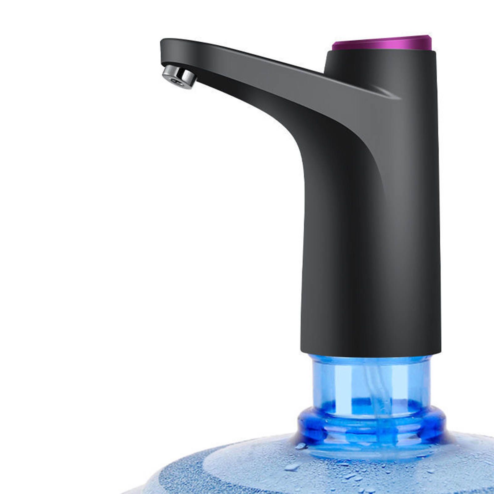 Water Bottle Dispenser BPA Free Quiet 4W 1200mAh Battery Portable Automatic Drinking Water Pump for Home Office Black - Image 5