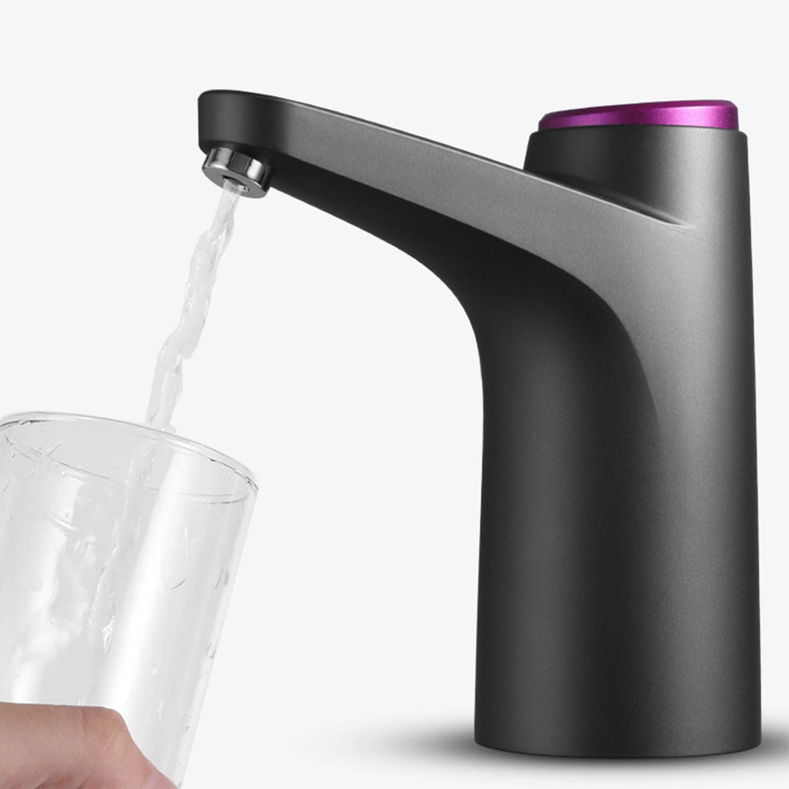 Water Bottle Dispenser BPA Free Quiet 4W 1200mAh Battery Portable Automatic Drinking Water Pump for Home Office Black - Image 6