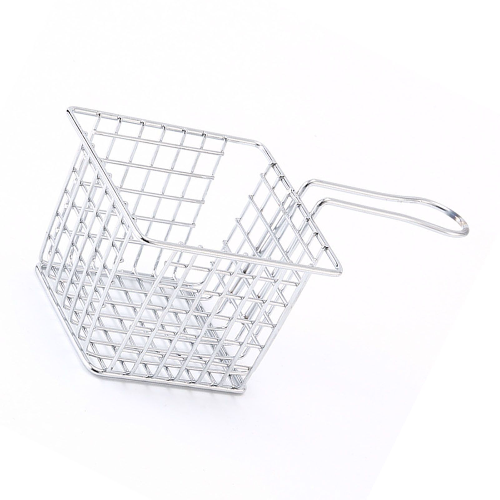 Fryer Basket Iron French Fry Holder Frying Strainer with Handle for Restaurant Home Electroplating Color - Image 3