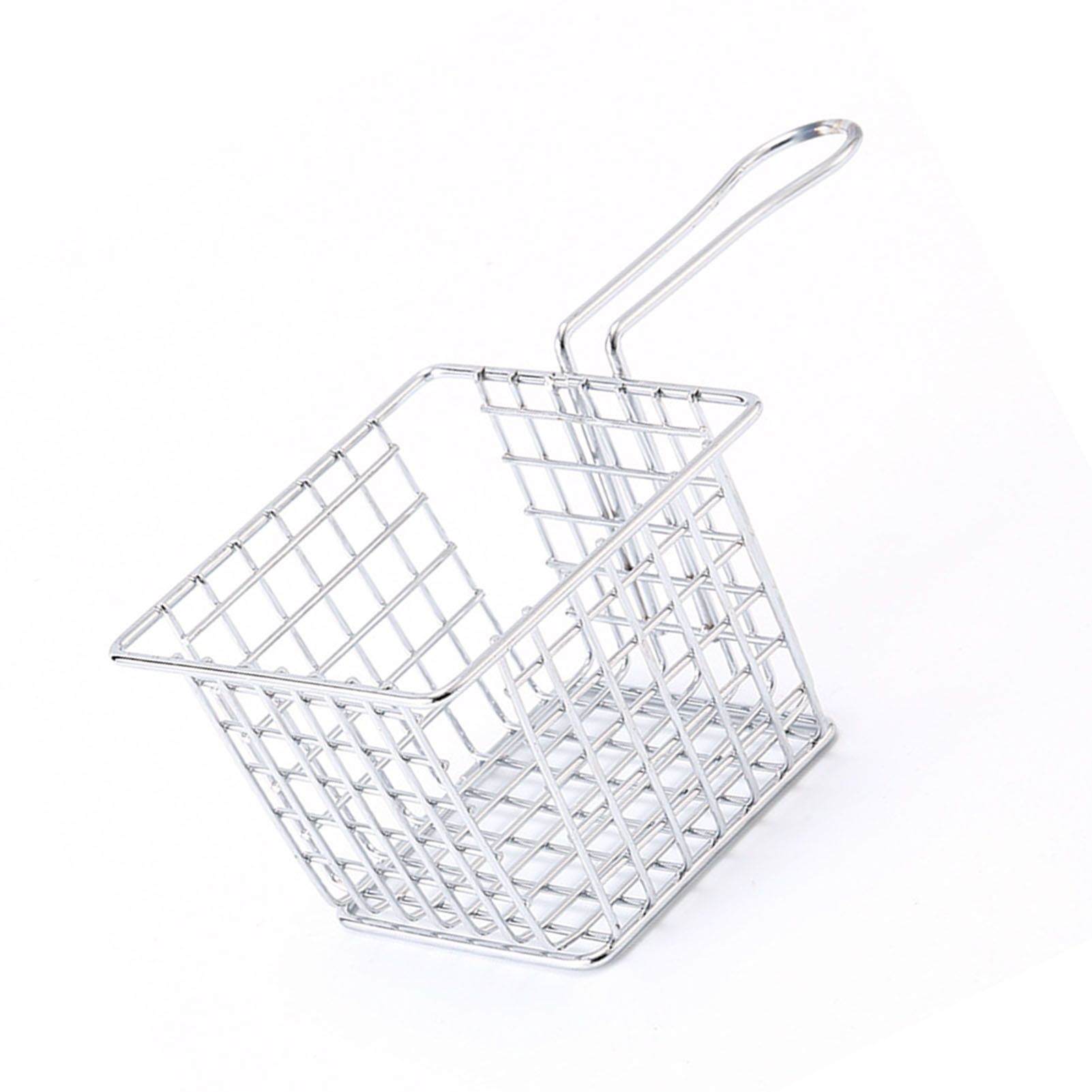 Fryer Basket Iron French Fry Holder Frying Strainer with Handle for Restaurant Home Electroplating Color - Image 4