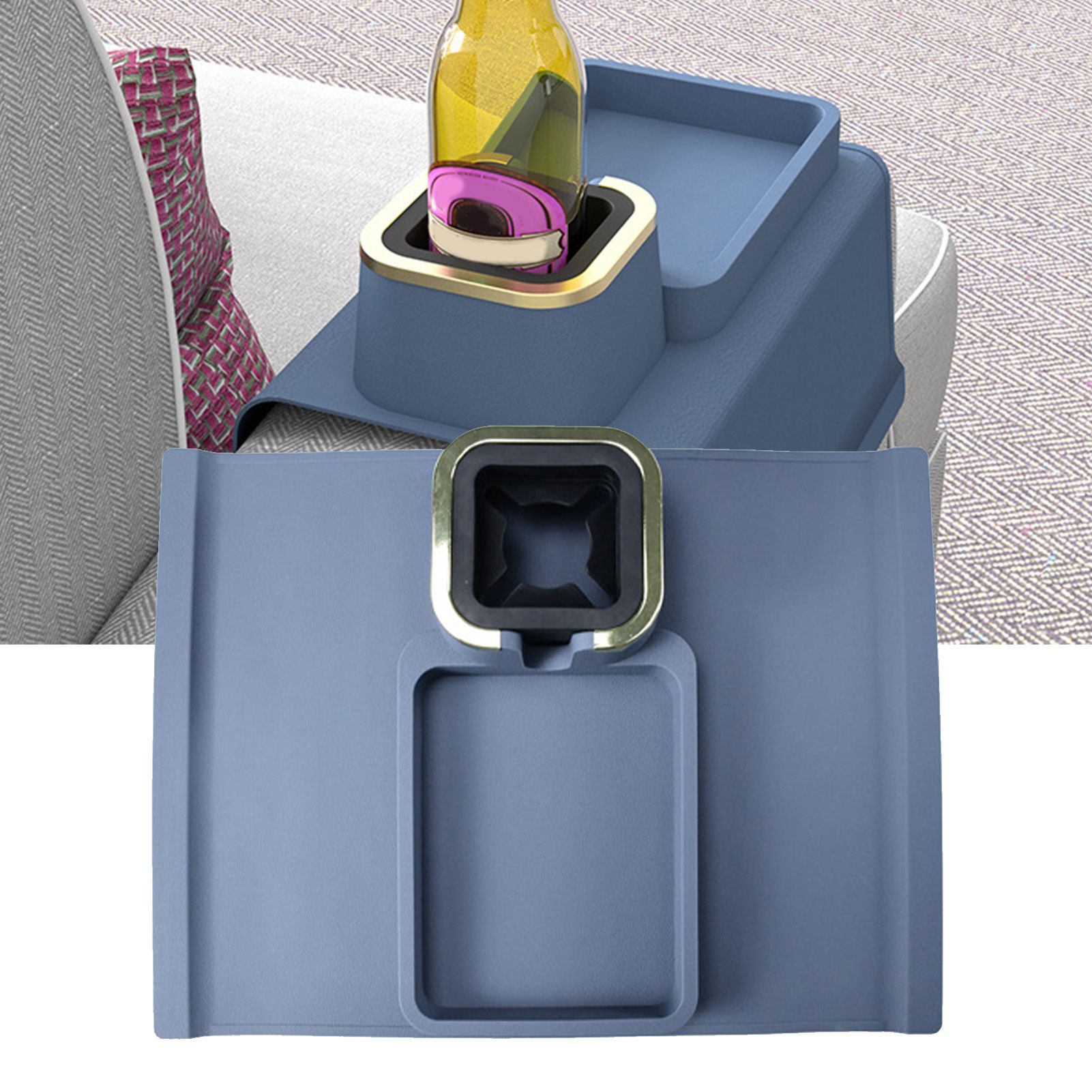 Sofa Armrest Cup Holder Tray Silicone Multifunctional Insulated Shelving Home Supplies - Image 5