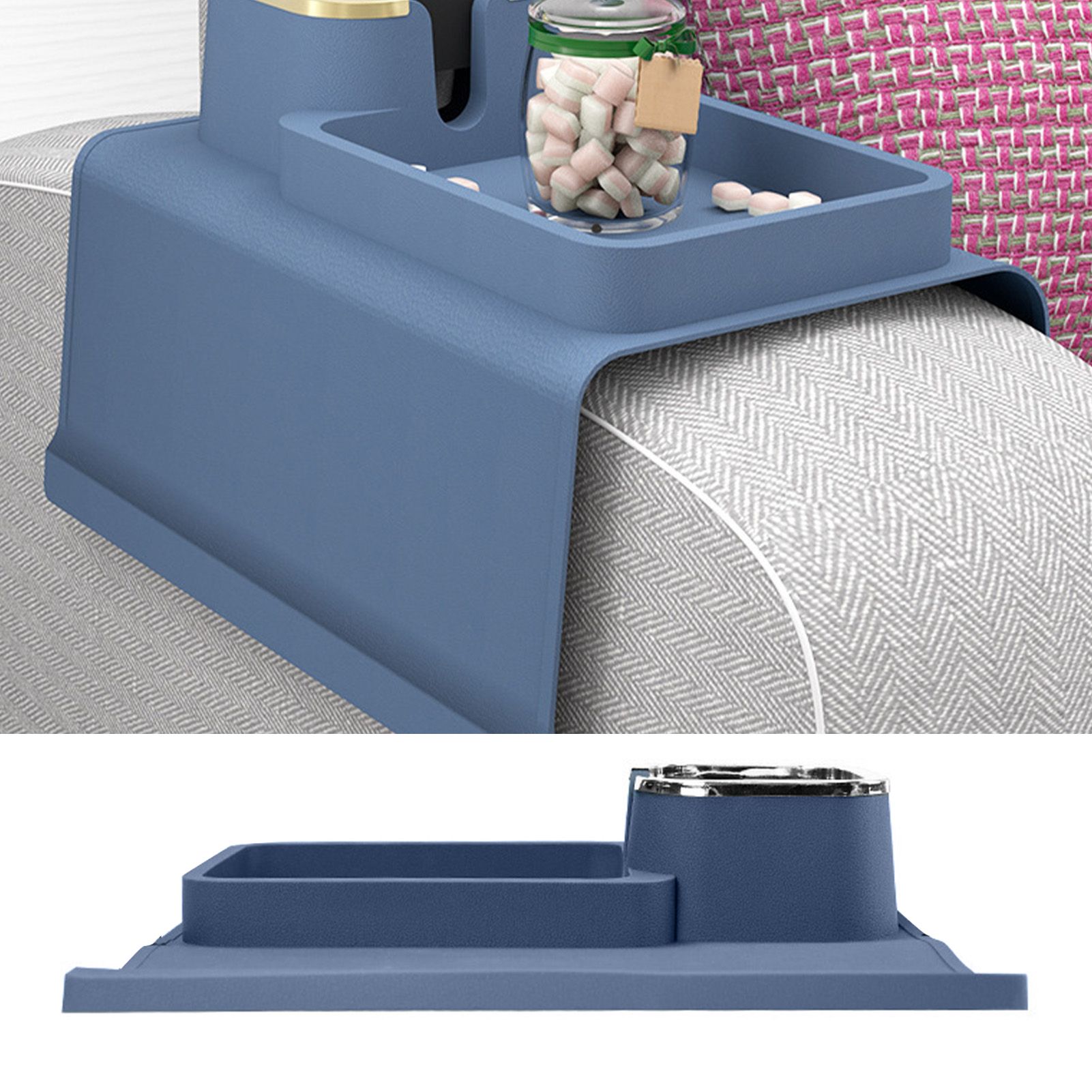 Sofa Armrest Cup Holder Tray Silicone Multifunctional Insulated Shelving Home Supplies - Image 6