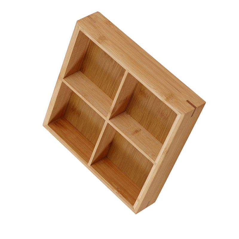 Divided Wooden Tray Multi Compartments Serving Tray for Hot Pot Restaurants Sushi Plate 4 Compartments - Image 2