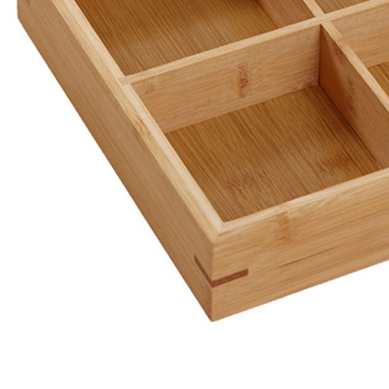 Divided Wooden Tray Multi Compartments Serving Tray for Hot Pot Restaurants Sushi Plate 4 Compartments - Image 7