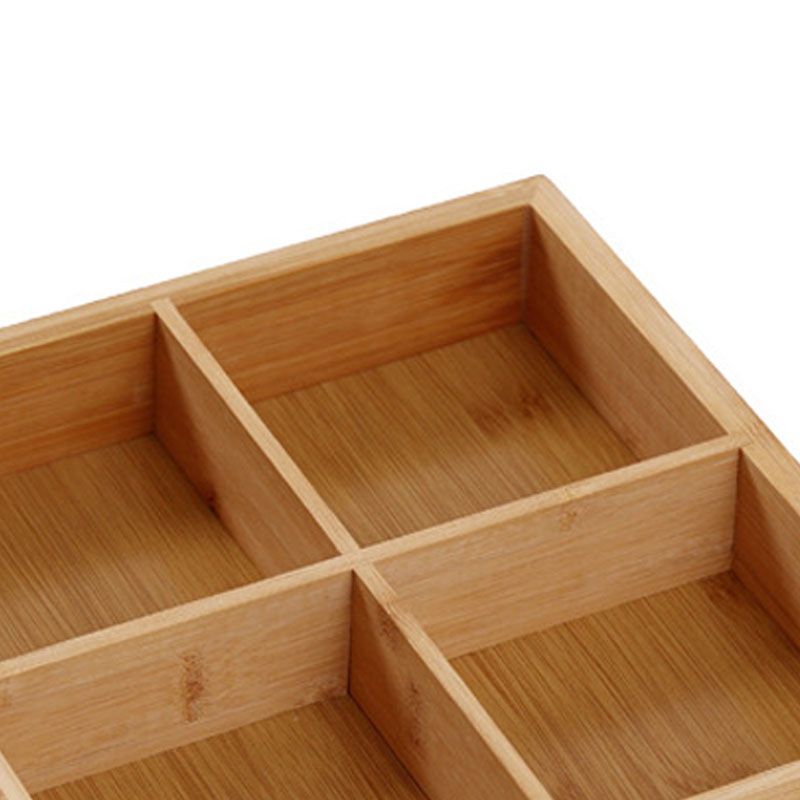 Divided Wooden Tray Multi Compartments Serving Tray for Hot Pot Restaurants Sushi Plate 4 Compartments - Image 8