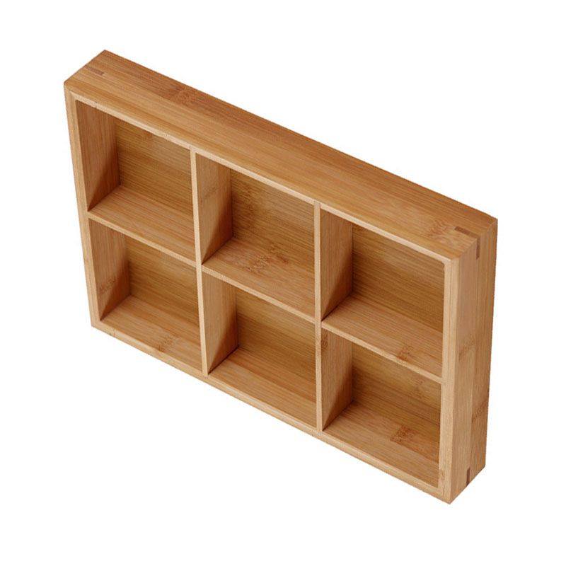 Divided Wooden Tray Multi Compartments Serving Tray for Hot Pot Restaurants Sushi Plate 6 Compartments - Image 2