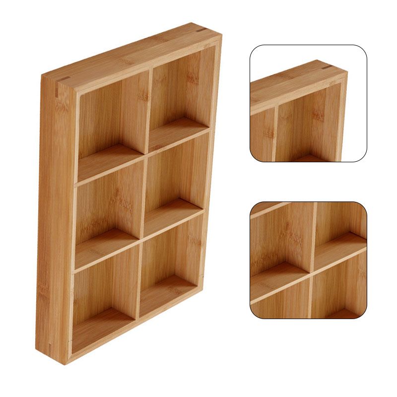 Divided Wooden Tray Multi Compartments Serving Tray for Hot Pot Restaurants Sushi Plate 6 Compartments - Image 6
