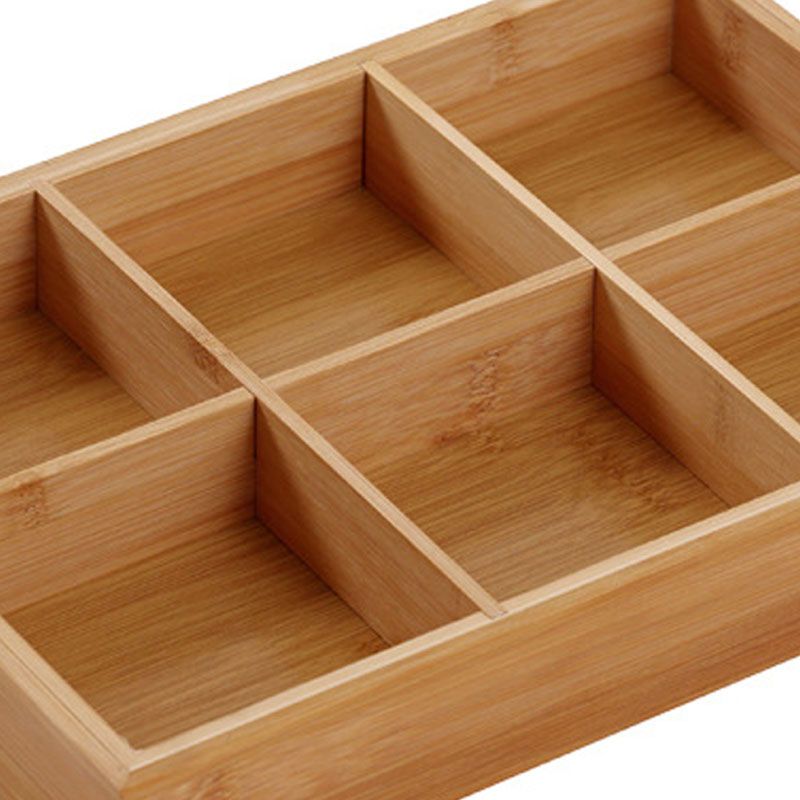 Divided Wooden Tray Multi Compartments Serving Tray for Hot Pot Restaurants Sushi Plate 6 Compartments - Image 8