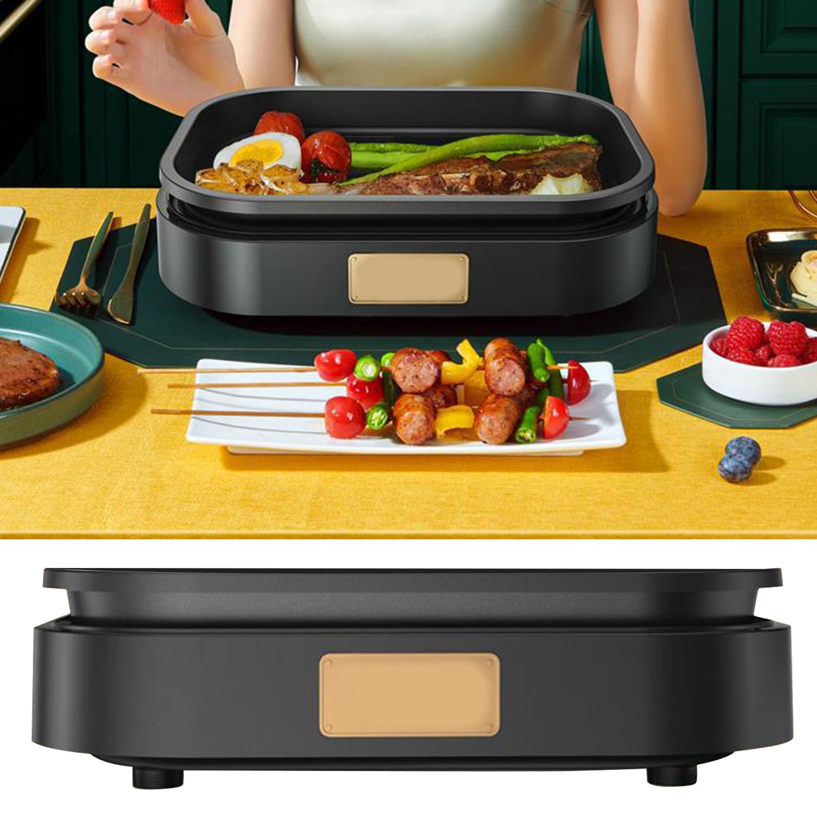 6 Hole Egg Frying Pan Nonstick Breakfast Pot Multifunctional Breakfast Maker Hamburger Machine Without Pot Cover - Image 6
