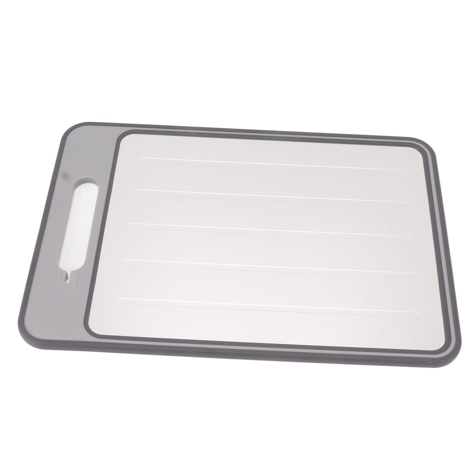 Defrosting Tray Double Sided Grinding Thawing Cutting Board with Sharpener for Frozen Meat Grey - Image 6