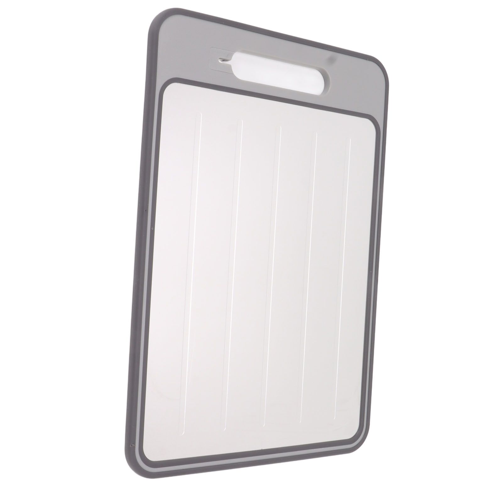 Defrosting Tray Double Sided Grinding Thawing Cutting Board with Sharpener for Frozen Meat Grey - Image 7