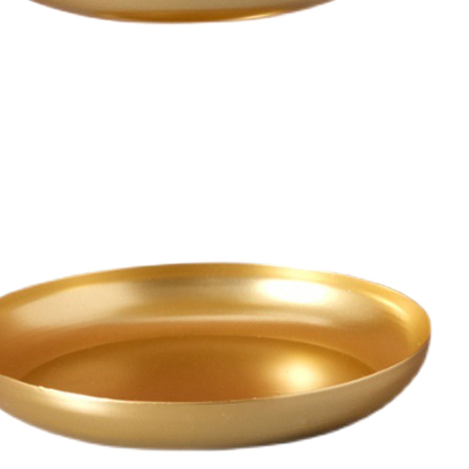 2 Tier Iron Fruit Serving Tray Waterproof Multi Tier Storage Platter for Coffee Table Party Gold - Image 7