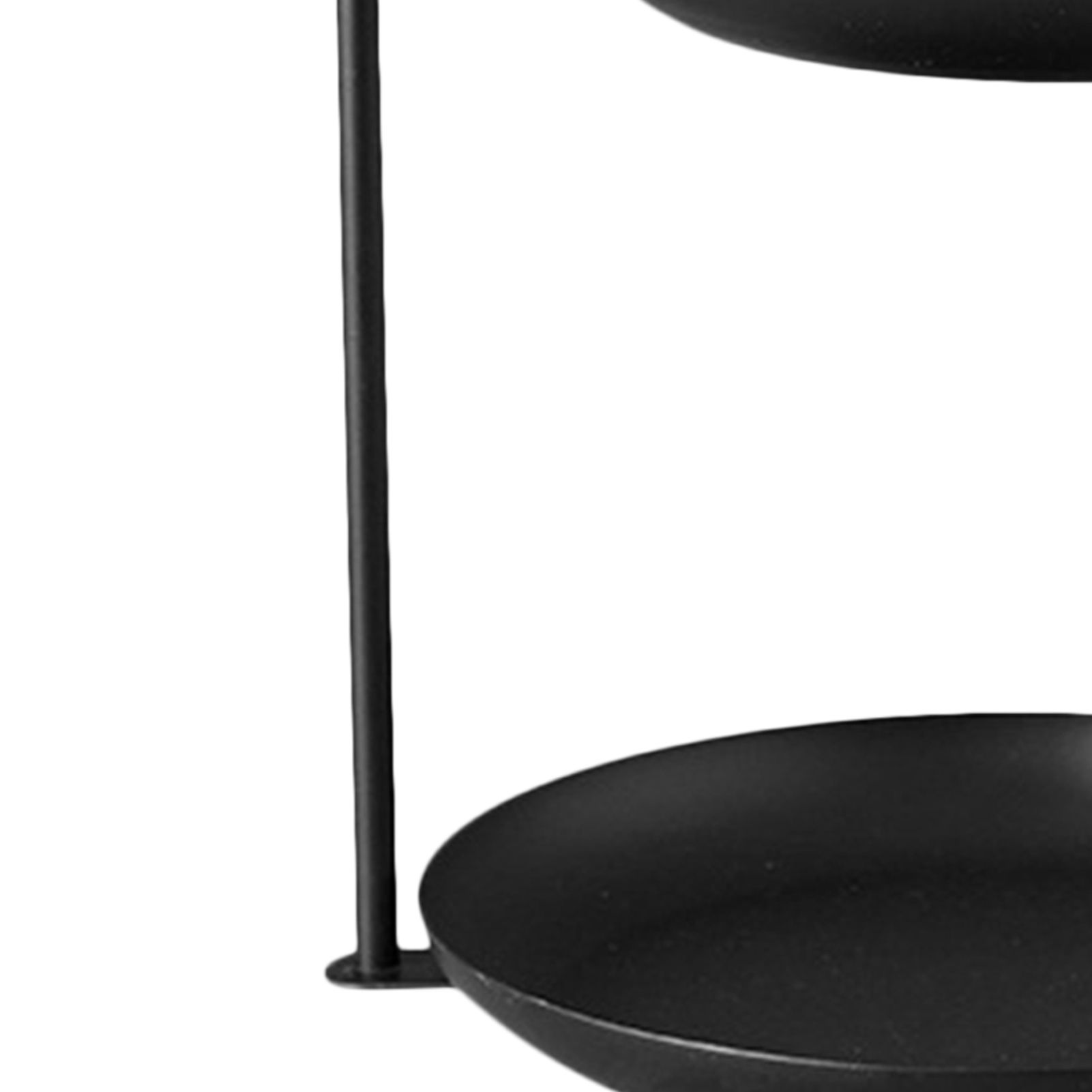 2 Tier Iron Fruit Serving Tray Waterproof Multi Tier Storage Platter for Coffee Table Party Black - Image 8