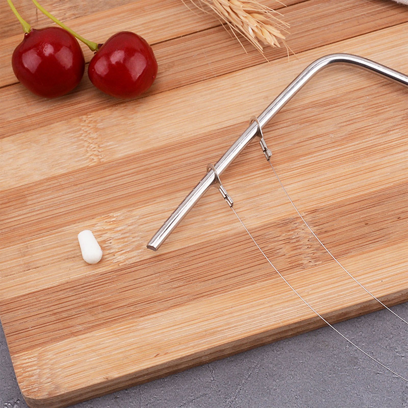 Cake Leveler Stainless Steel 8 Gear Adjustable Cake Layer Cutter with Detachable Wire for Baking Tool Two Wire - Image 5