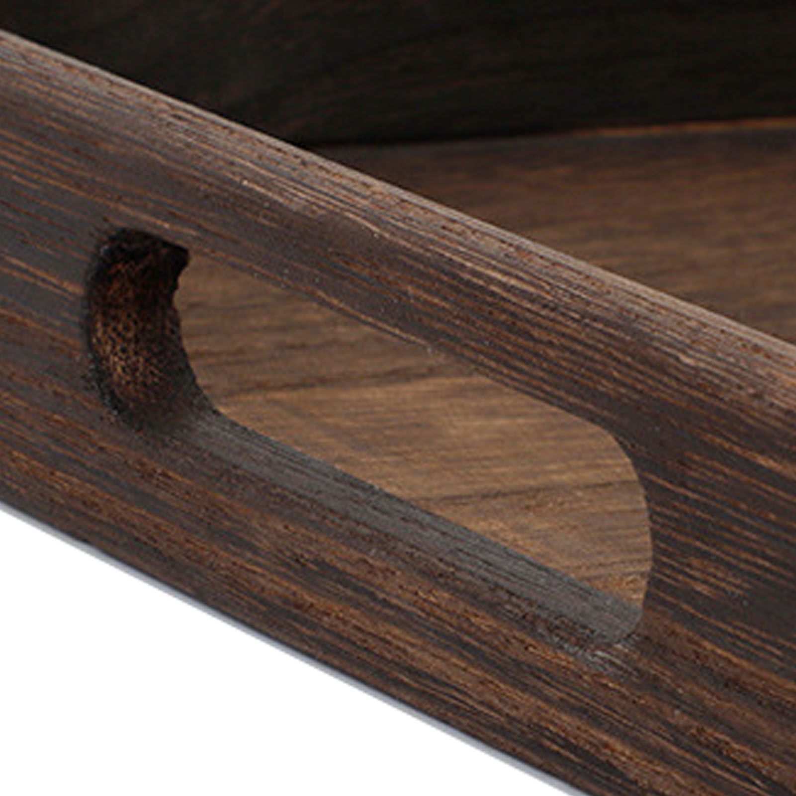 Wood Tea Tray Fade Resistant Exquisite Retro Reinforced Rectangular Tea Serving Tray - Image 8