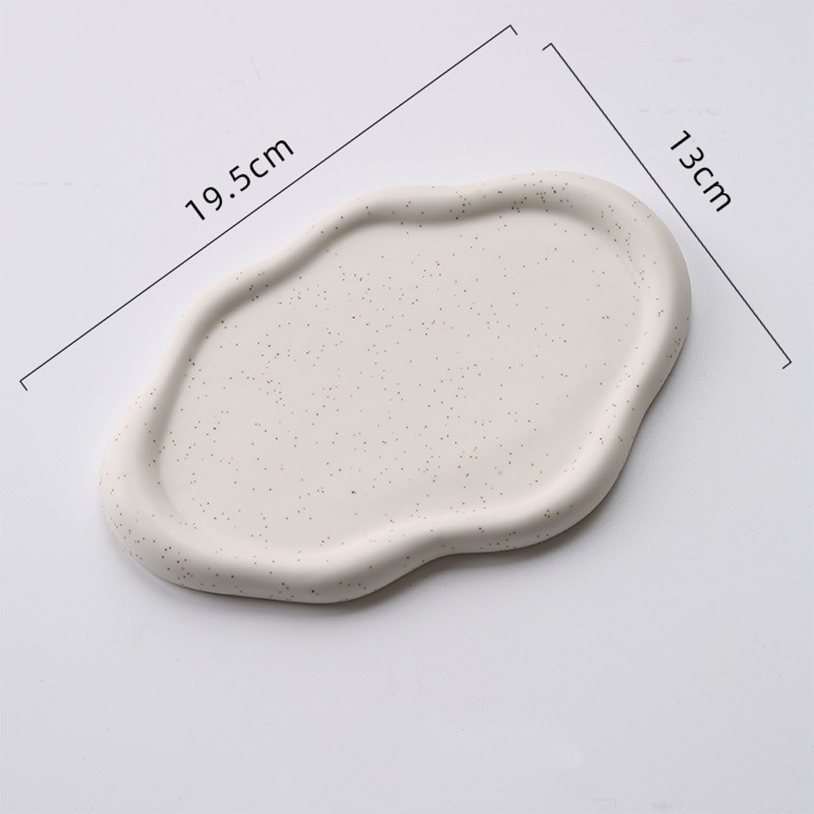 Jewelry Plate Ceramic Glossy Appearance Simple Modern Stylish Storage Tray for Home Gift White Oval - Image 7