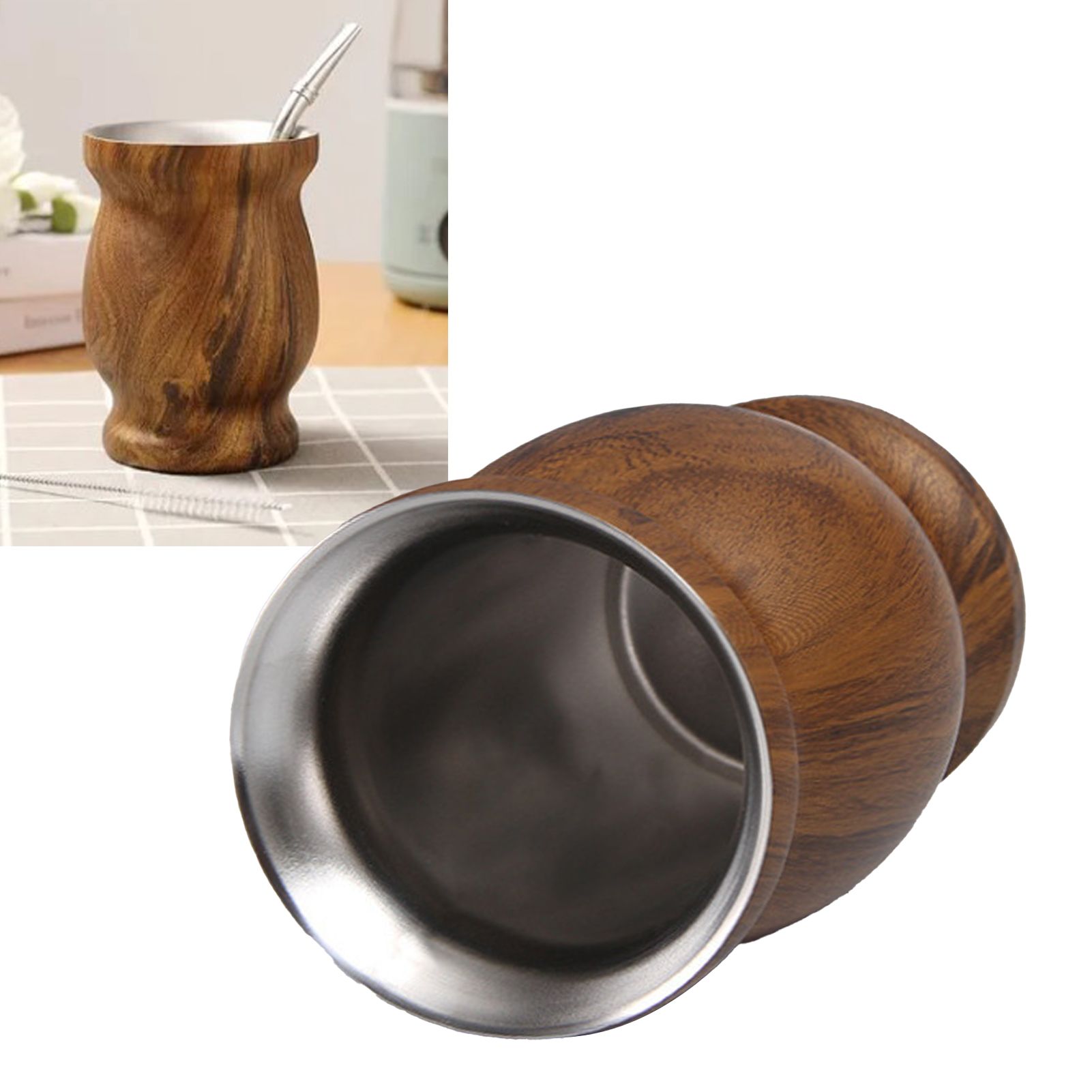 Gourd Cup Double Walled Stainless Steel Insulation Cup for Coffee Beverage Tea 8oz - Image 6