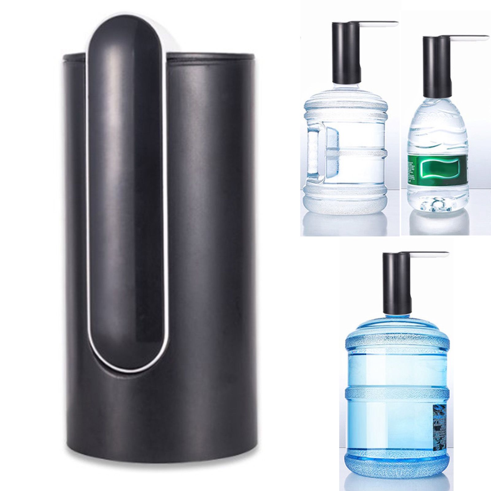 Water Bottle Dispenser Foldable USB Rechargeable Automatic Portable Electric Water Dispenser Pump Black 4W - Image 4